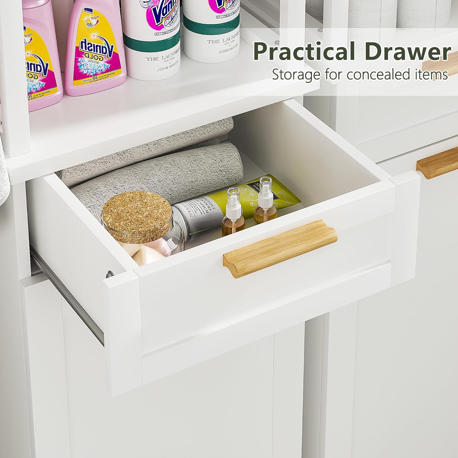 VECELO 53" Tilt Out Laundry Hamper