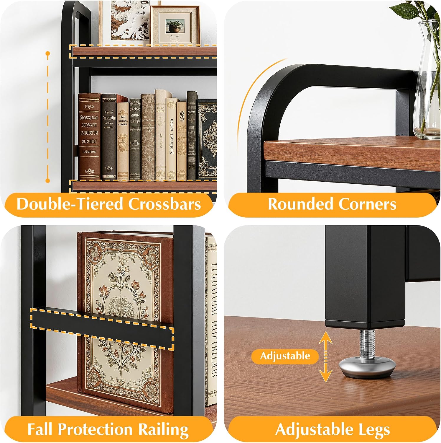 VECELO 2-Tier Desktop Bookshelf
