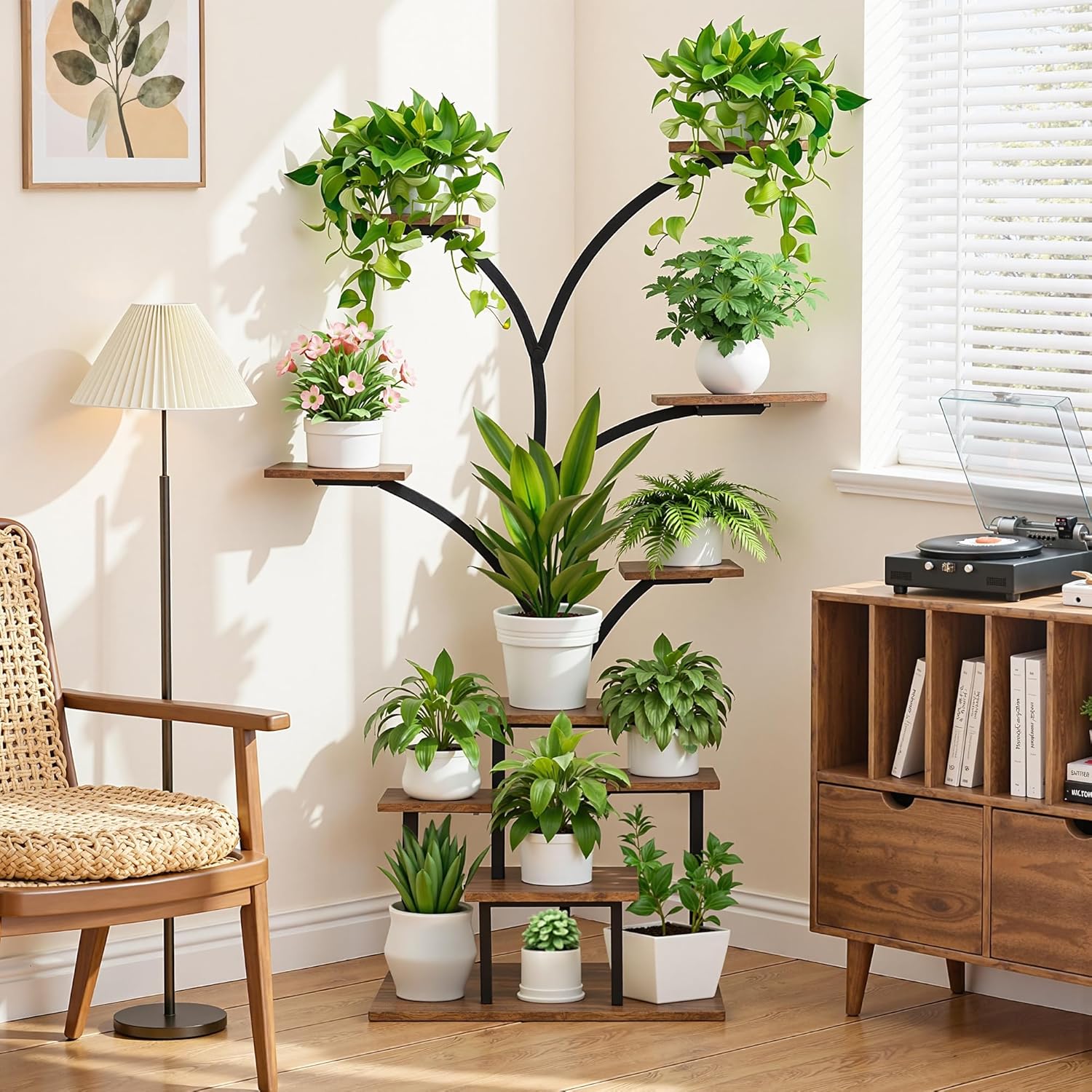 VECELO Plant Stand with Grow Light