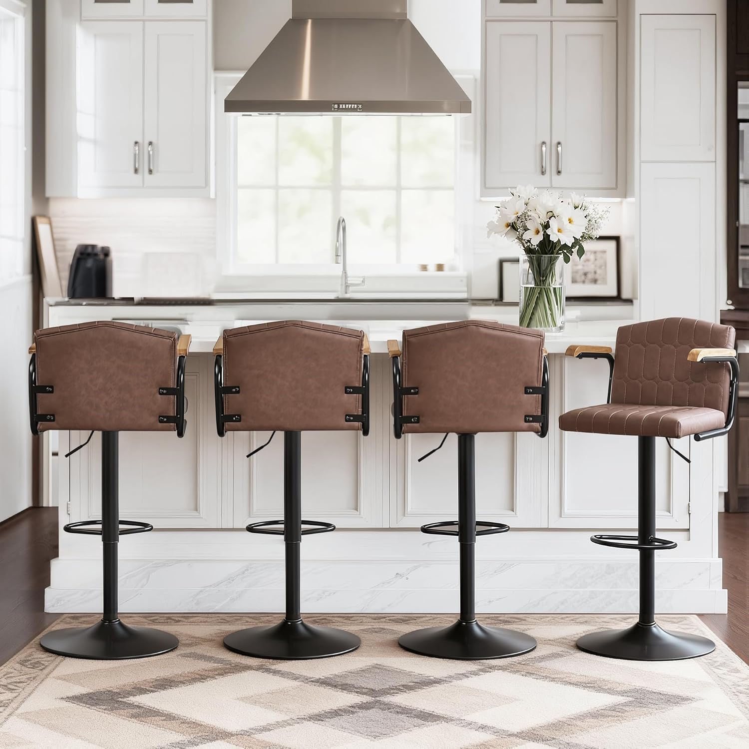 VECELO Bar Stools Set of 2