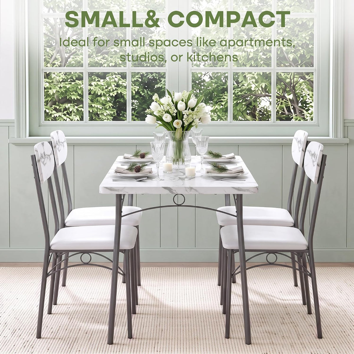 VECELO Dining Table Set