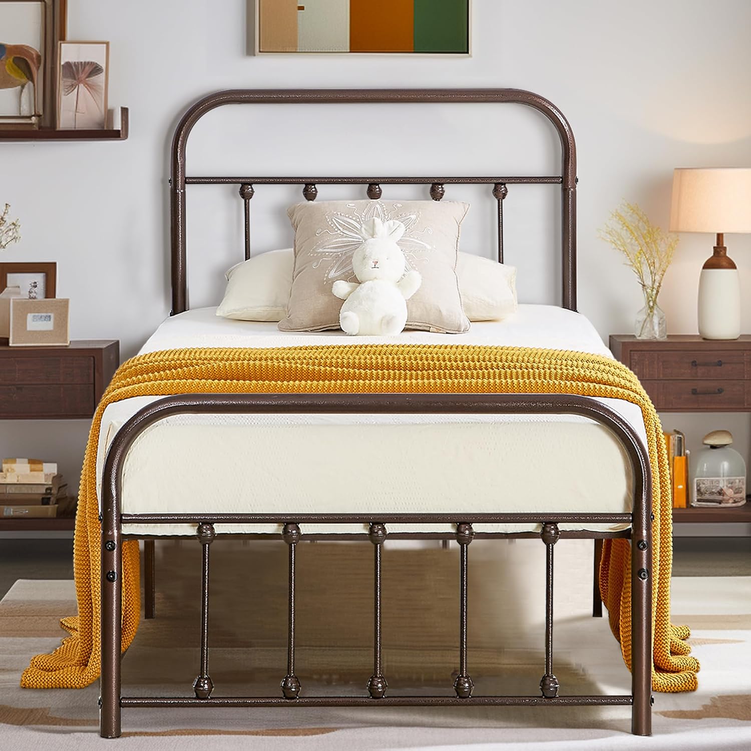 VECELO Metal Platform Bed Frame Mattress Foundation Modern&Simple Style