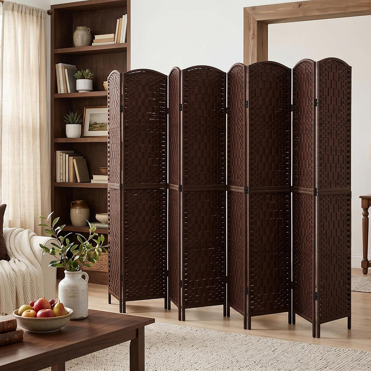 VECELO Room Divider Panel,8 Panel Partition Room Dividers