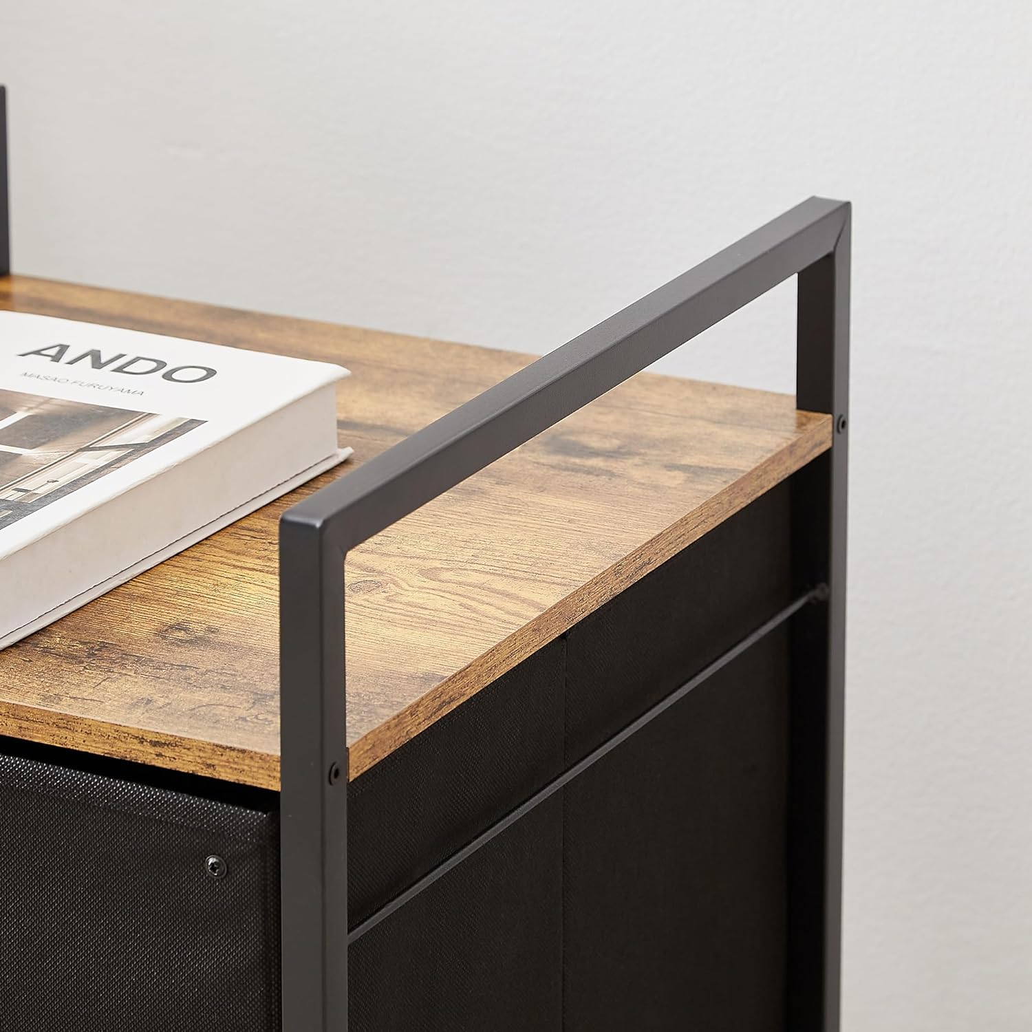 VECELO Mobile Vertical Filing Cabinet, Rolling Printer Shelf with Handle