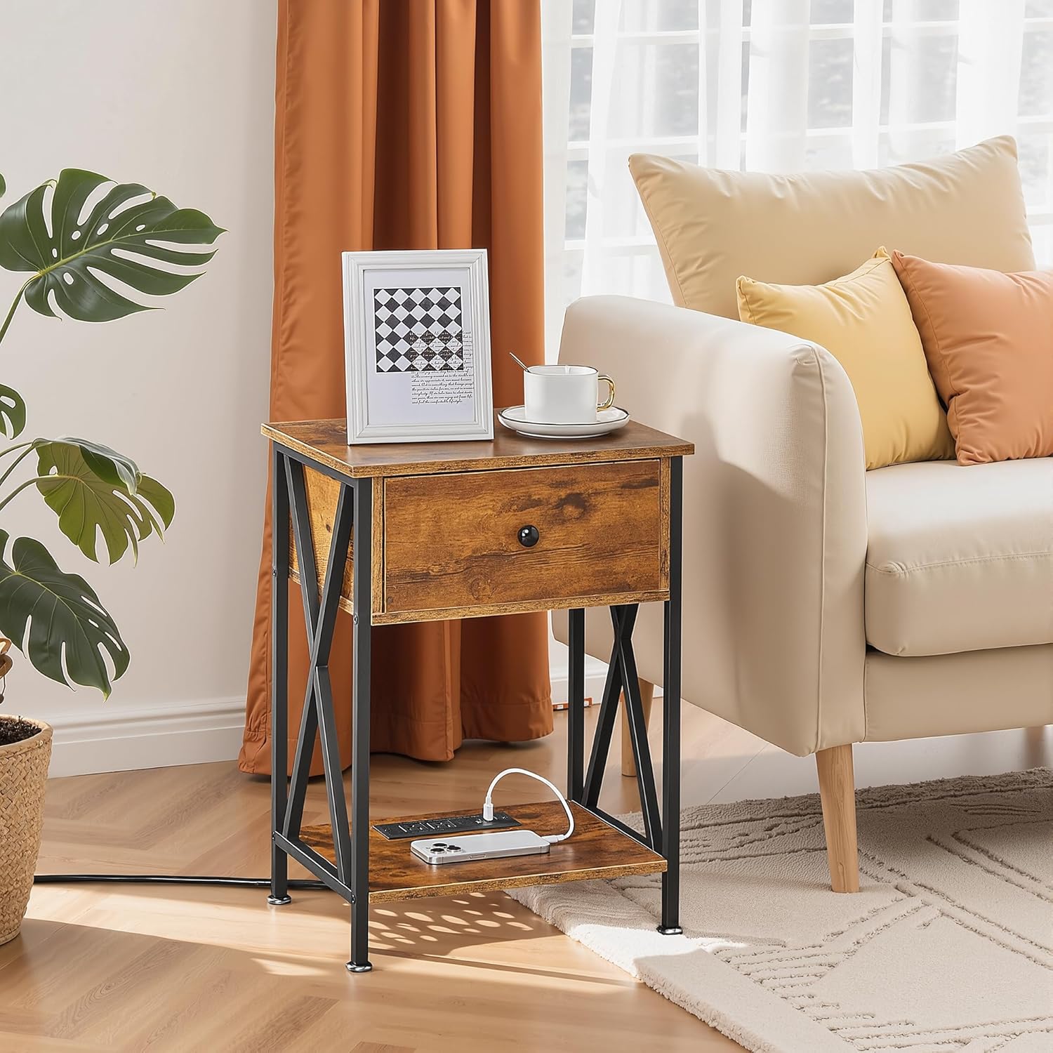 VECELO Nightstand Set of 2