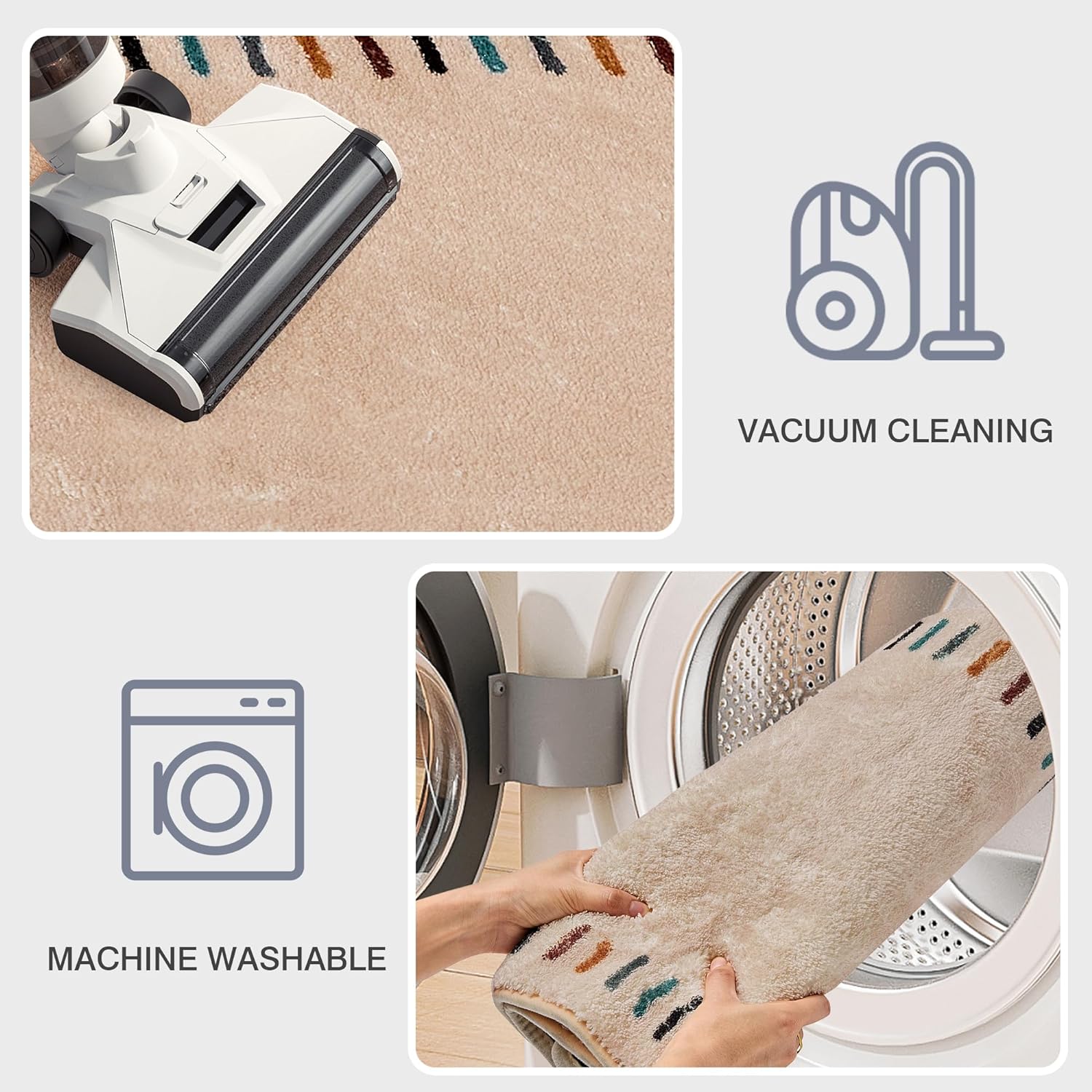 VECELO Outdoor Front Door Mat Outside Entrance, Low-Profile Welcome Mat