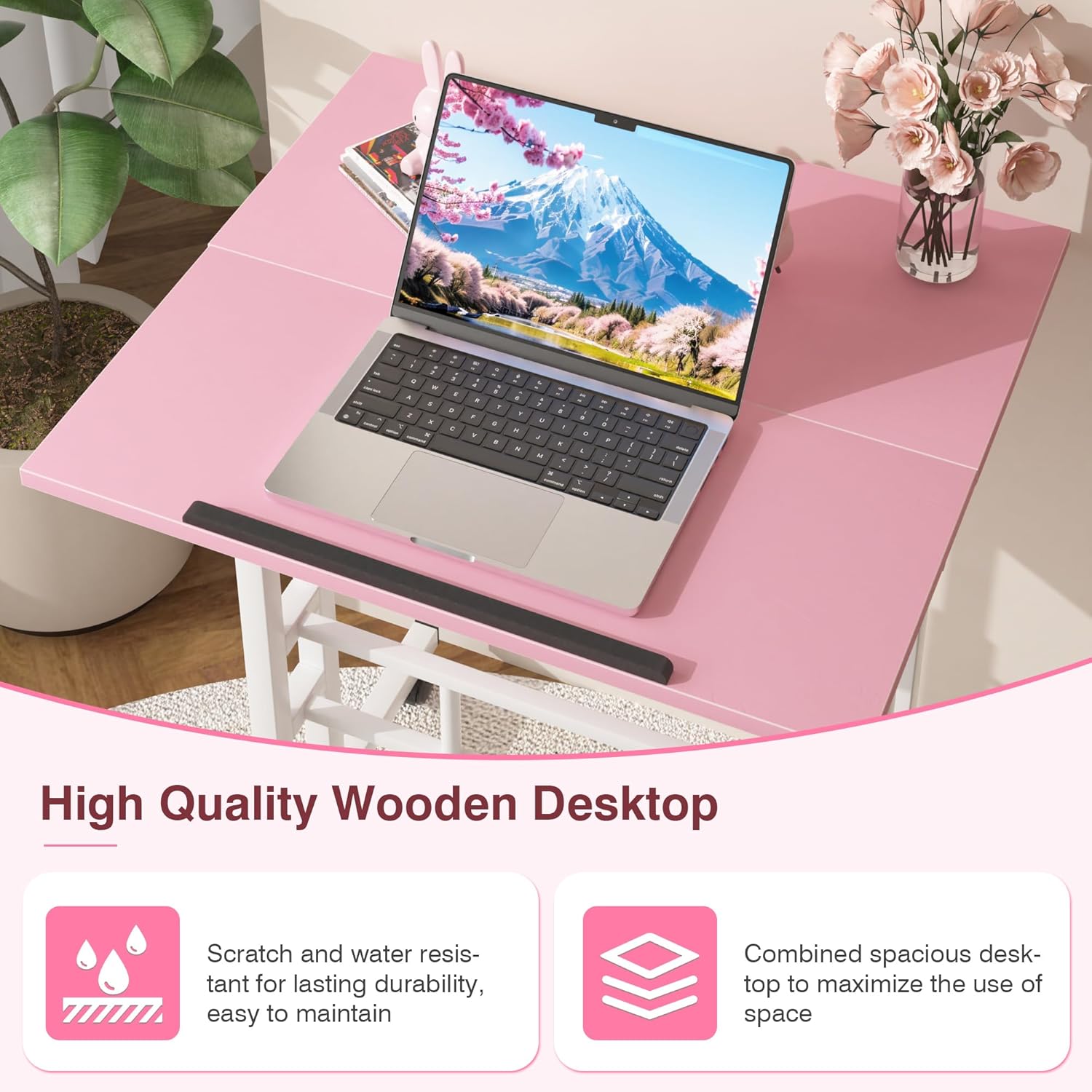 VECELO Small Mobile Standing Desk 24 Inch