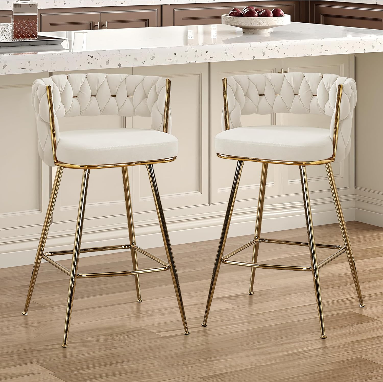 VECELO Bar Stools, Counter Height Bar Stools