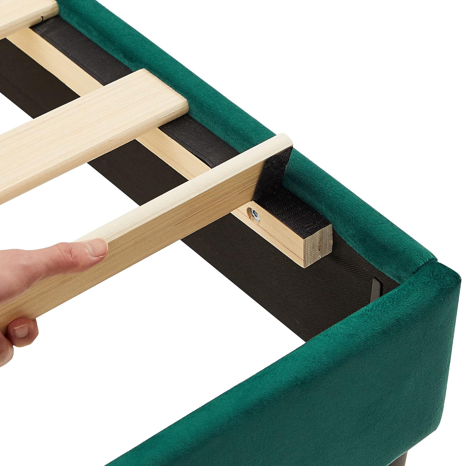 VECELO Premium Leather Upholstered Platform Bed Frame