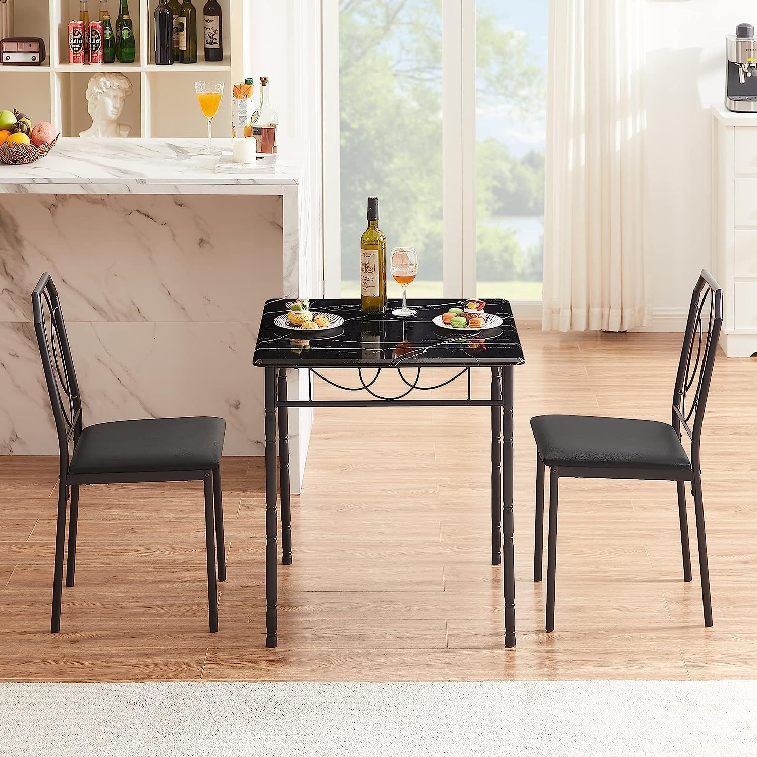 VECELO Modern 5 Pieces Dining Table Set