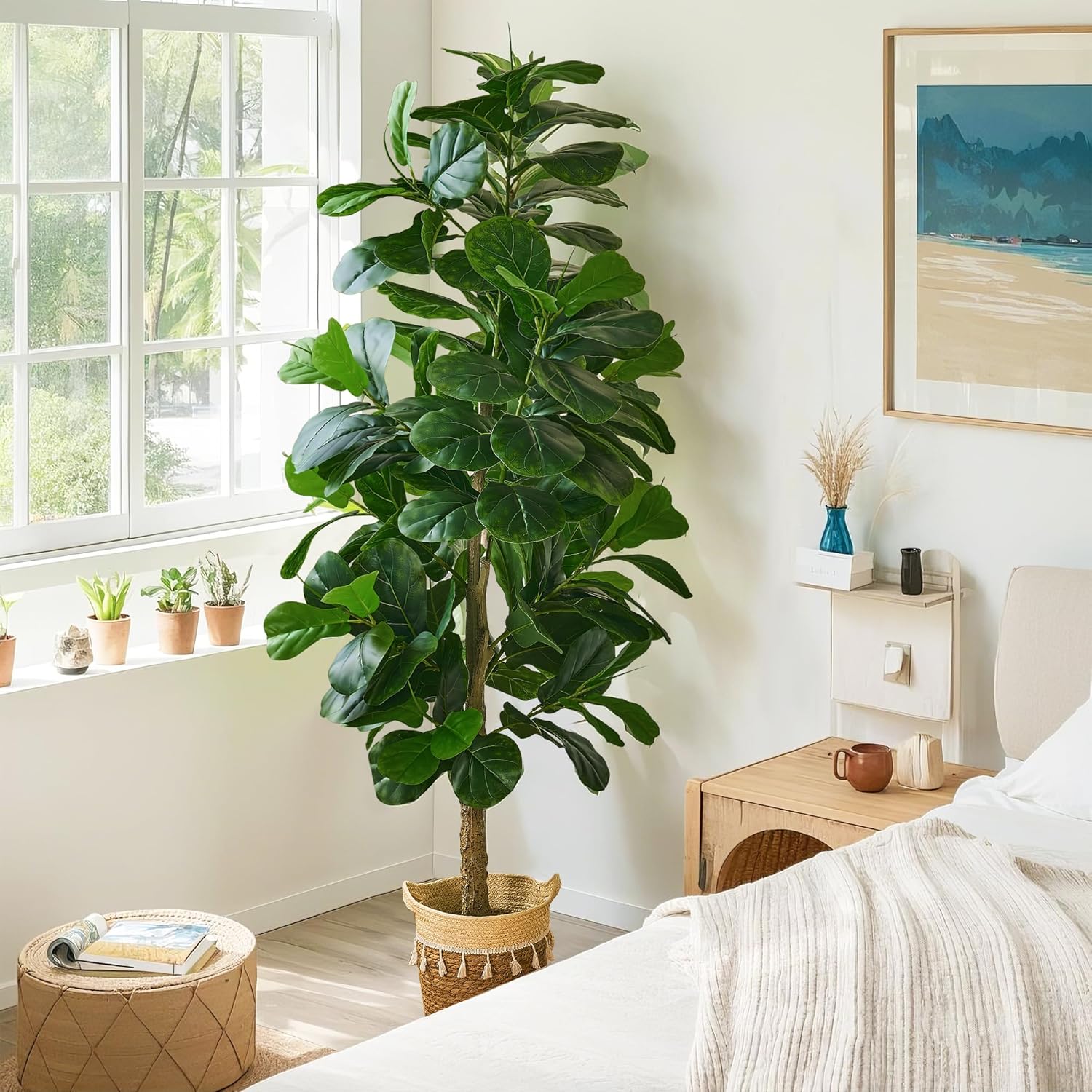 VECELO 6ft Artificial Fiddle Leaf Fig Tree