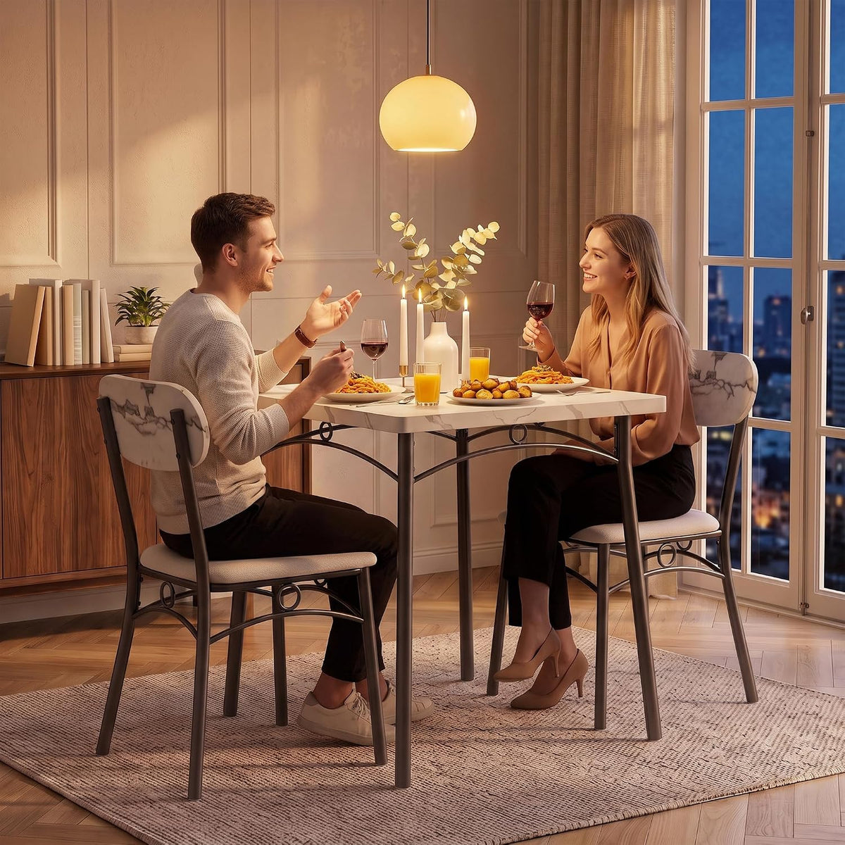 VECELO Dining Table Set