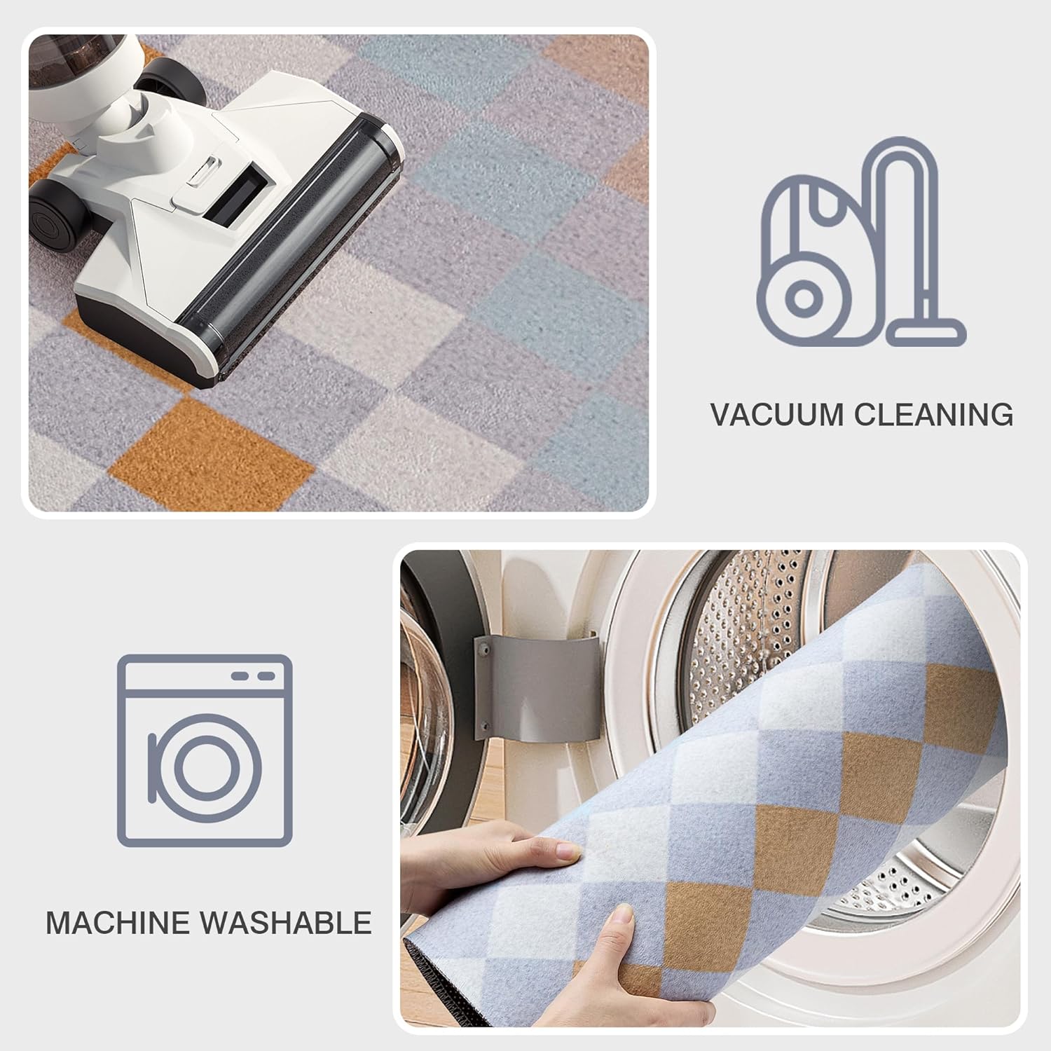 VECELO Outdoor Front Door Mat Outside Entrance, Low-Profile Welcome Mat