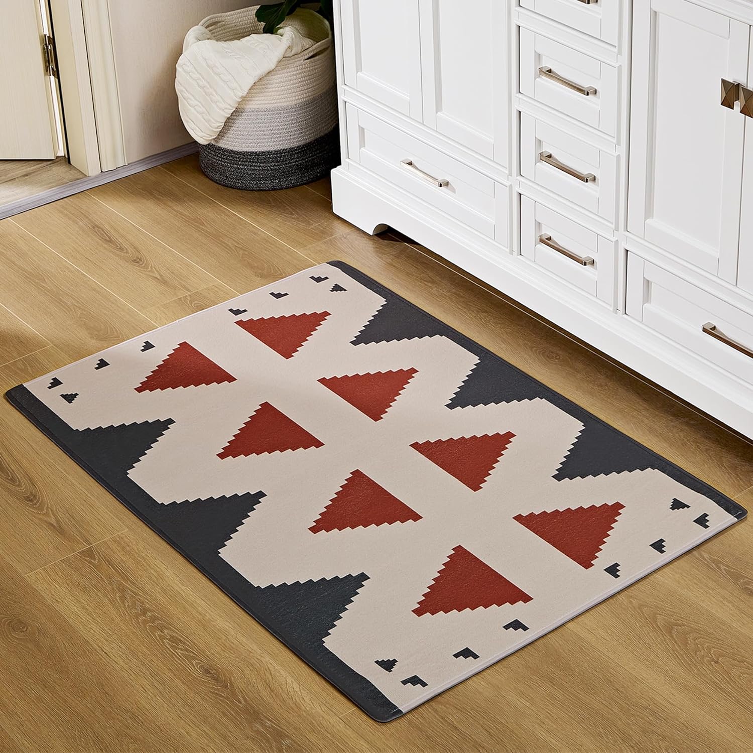 VECELO Front Door Mat Indoor Welcome Mat Outdoor, Absorbent Muddy Kitchen Rugs
