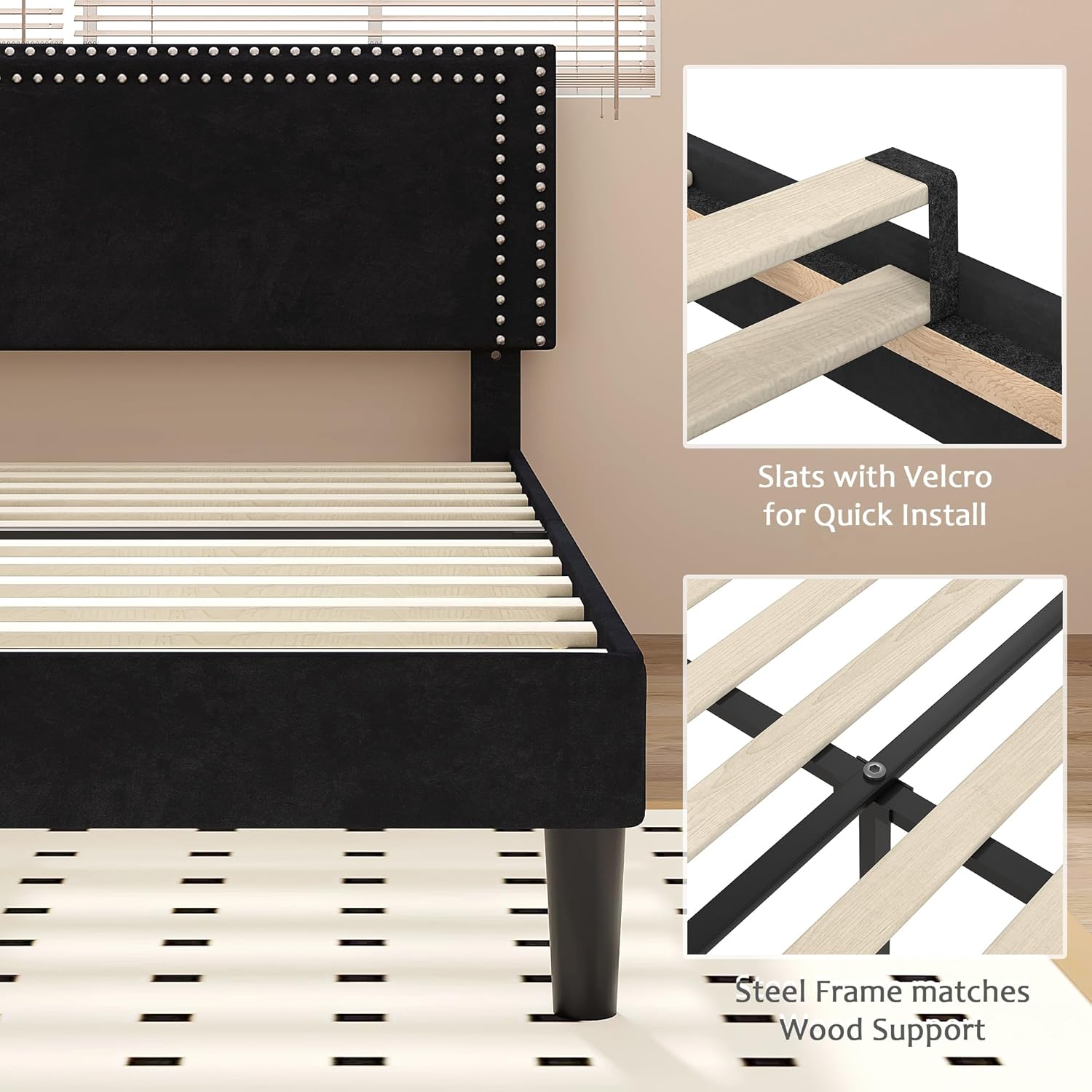 VECELO Modern Platform Bed Frame/Mattress Foundation