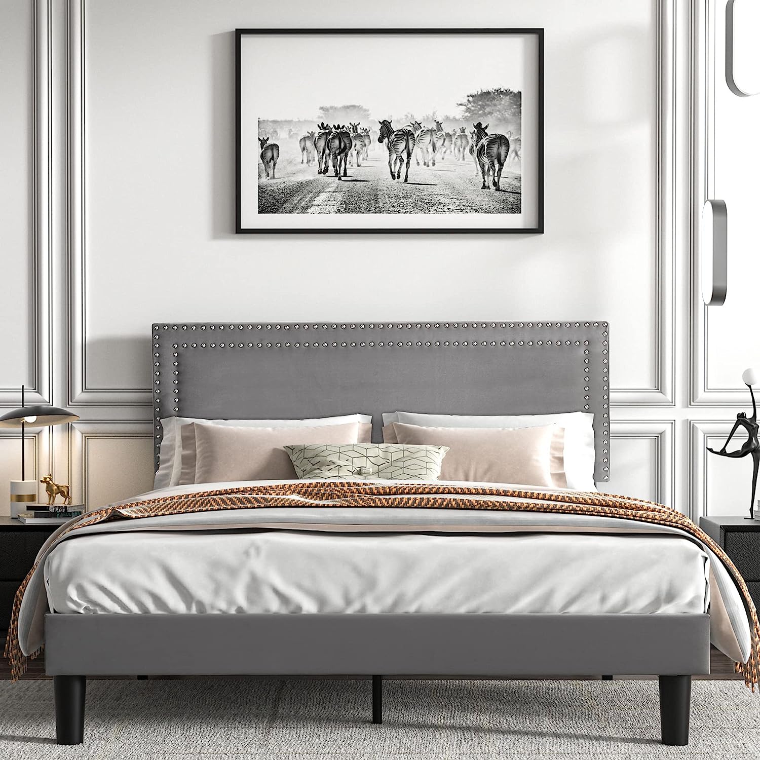 VECELO Modern Platform Bed Frame/Mattress Foundation