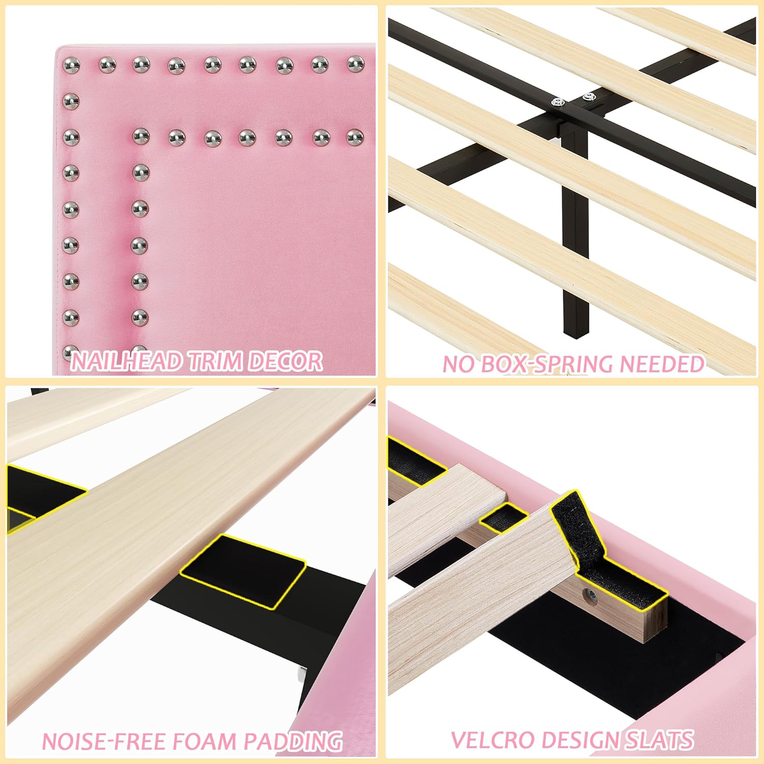 VECELO Modern Platform Bed Frame/Mattress Foundation