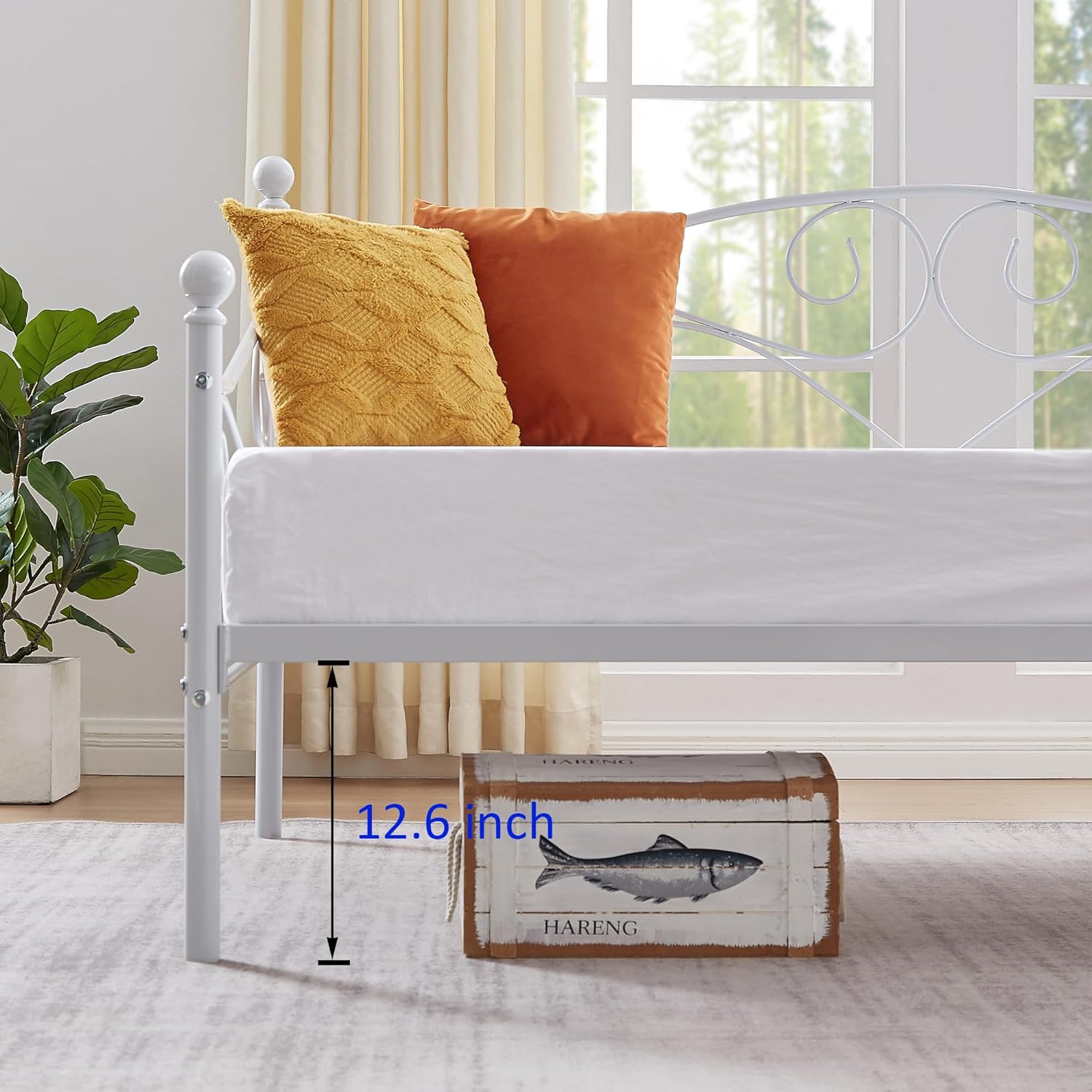 VECELO Premium Daybed Metal Bed Frame Twin Size