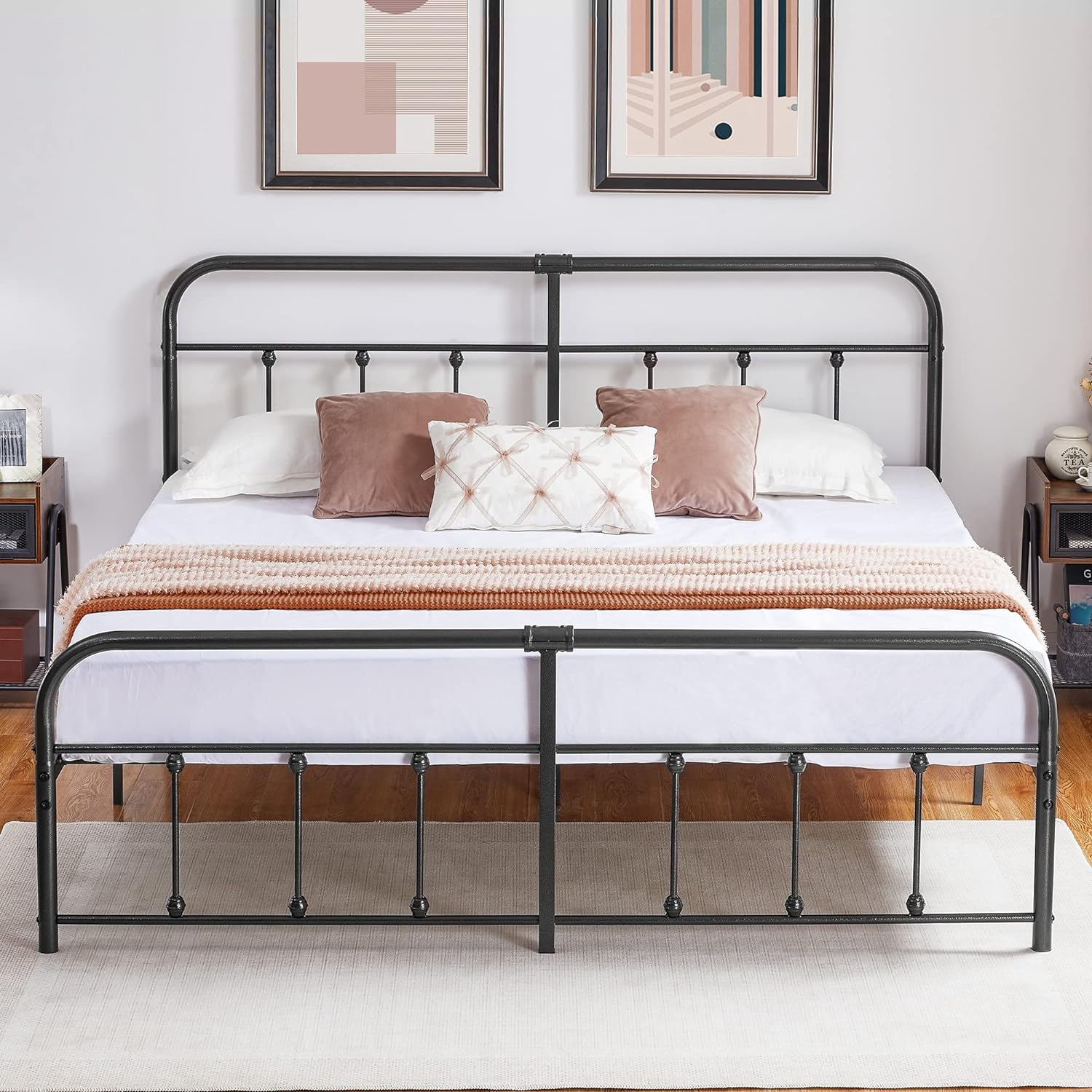 VECELO Metal Platform Bed Frame Mattress Foundation Modern&Simple Style