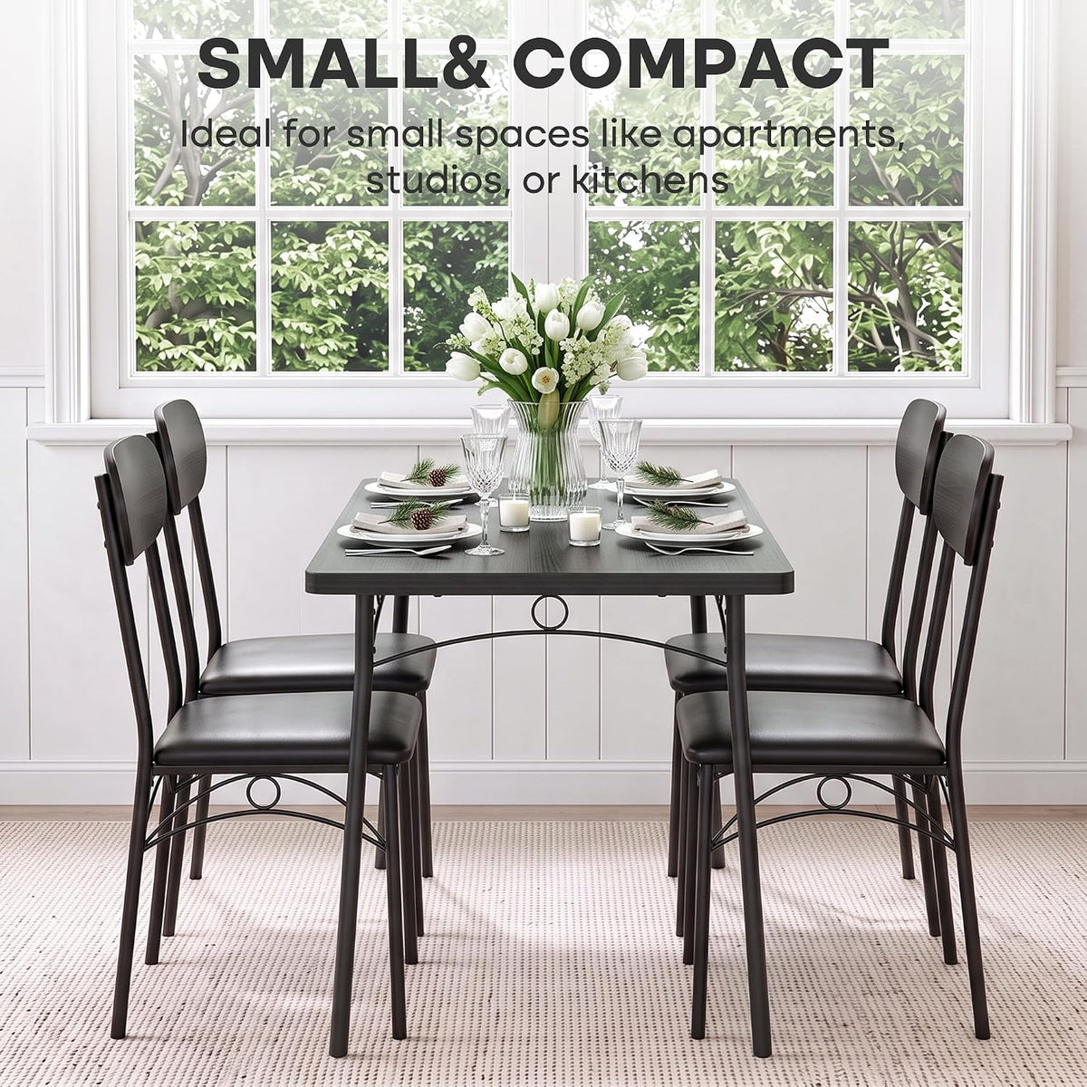 VECELO Dining Table Set