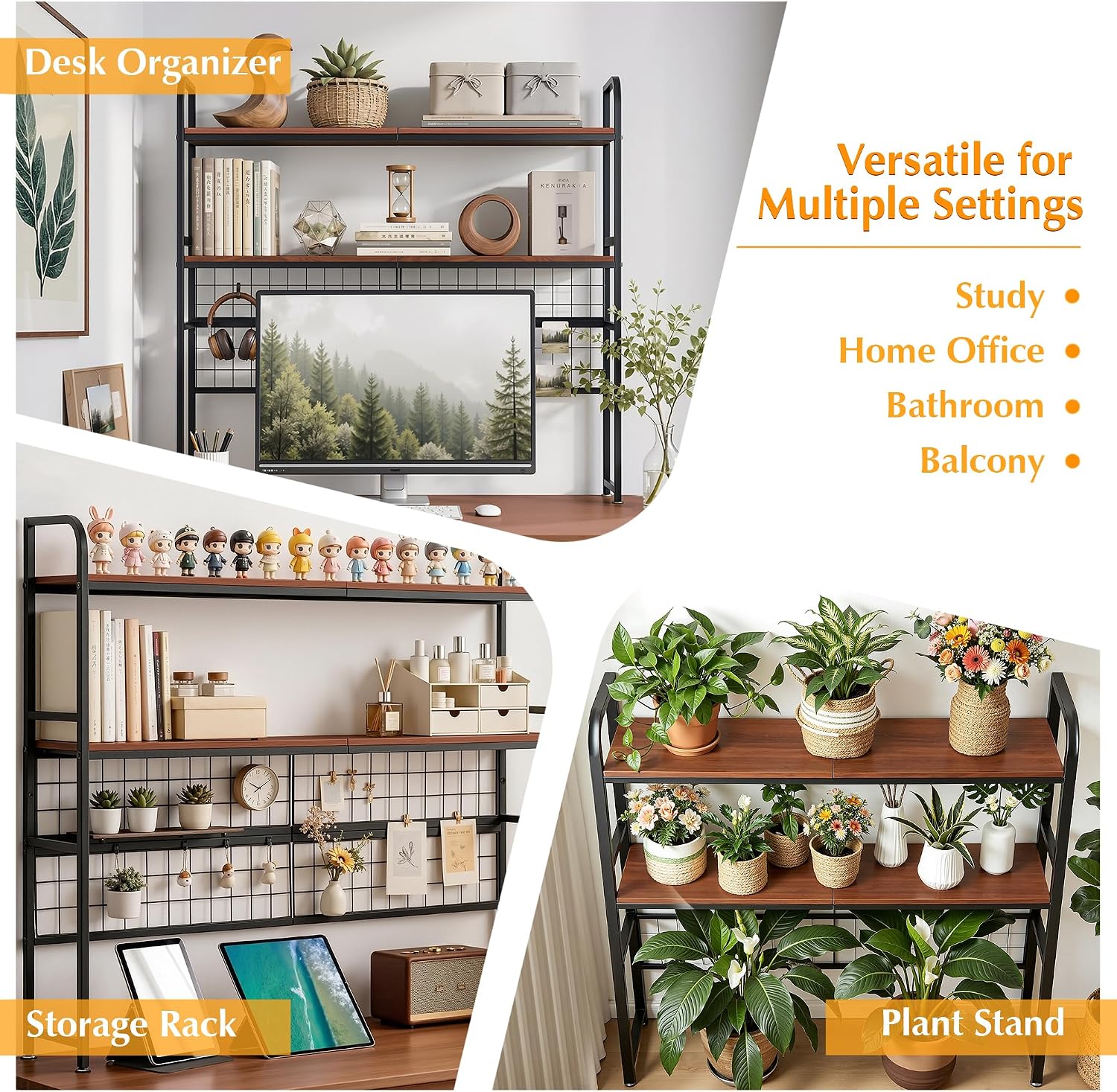 VECELO 2-Tier Desktop Bookshelf