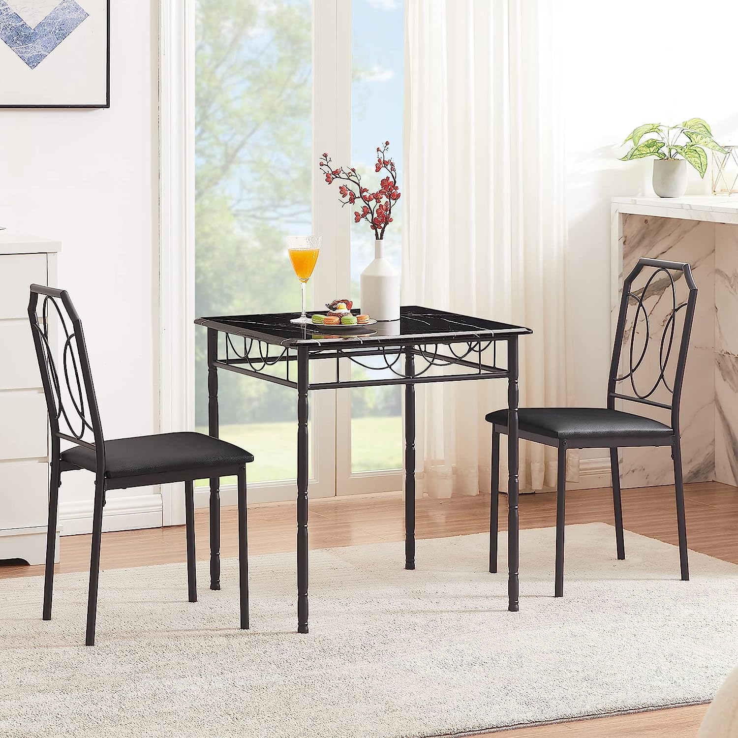VECELO Modern 5 Pieces Dining Table Set