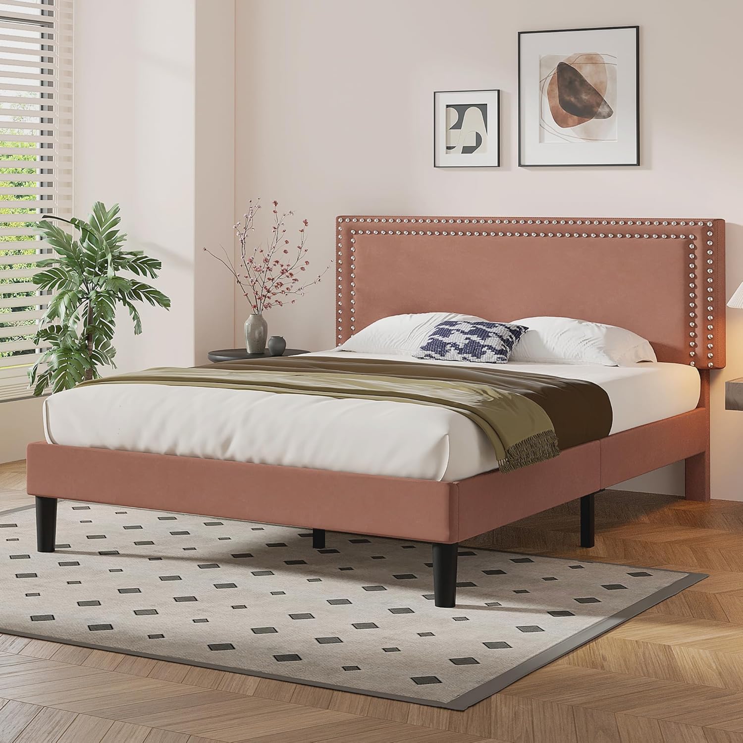 VECELO Modern Platform Bed Frame/Mattress Foundation