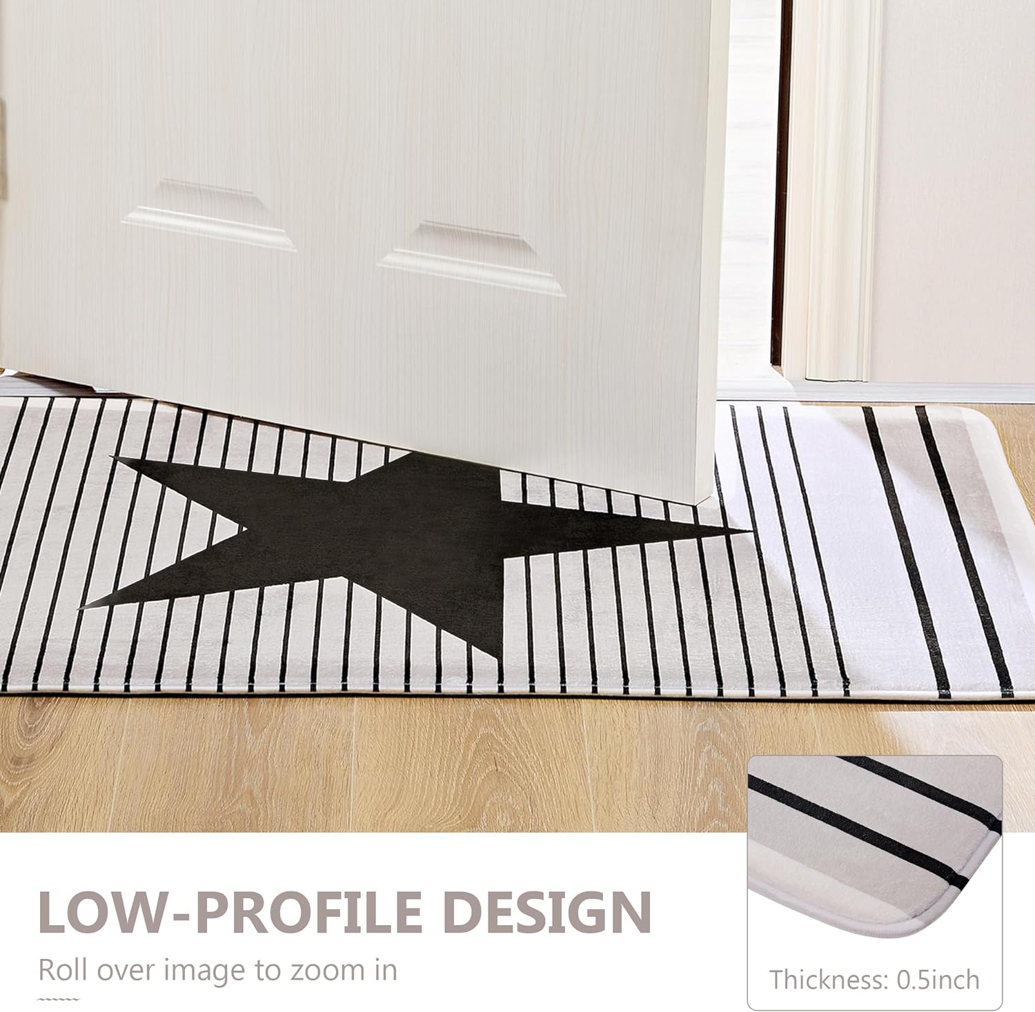 VECELO Front Door Mat Indoor Welcome Mat Outdoor, Absorbent Muddy Kitchen Rugs