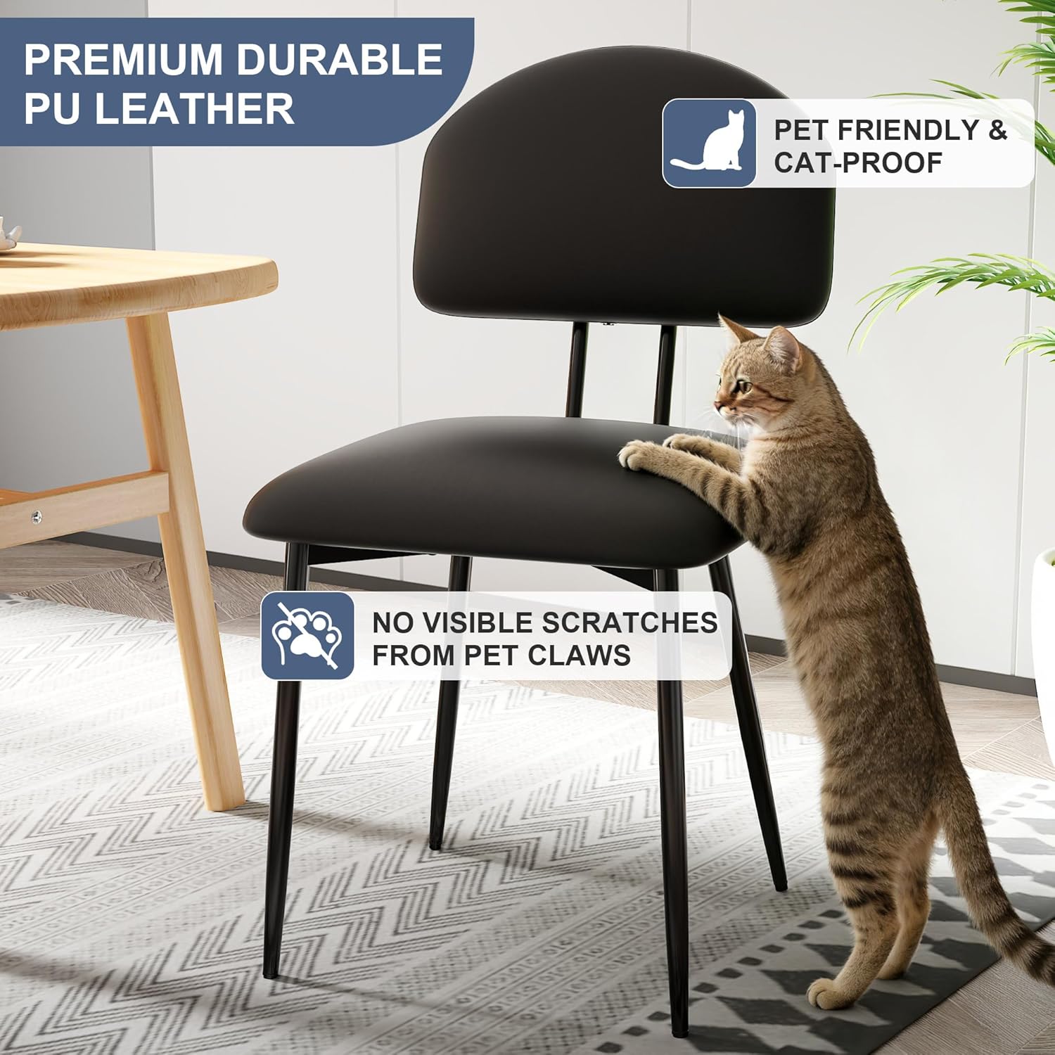 VECELO Dining Chairs Set of 2