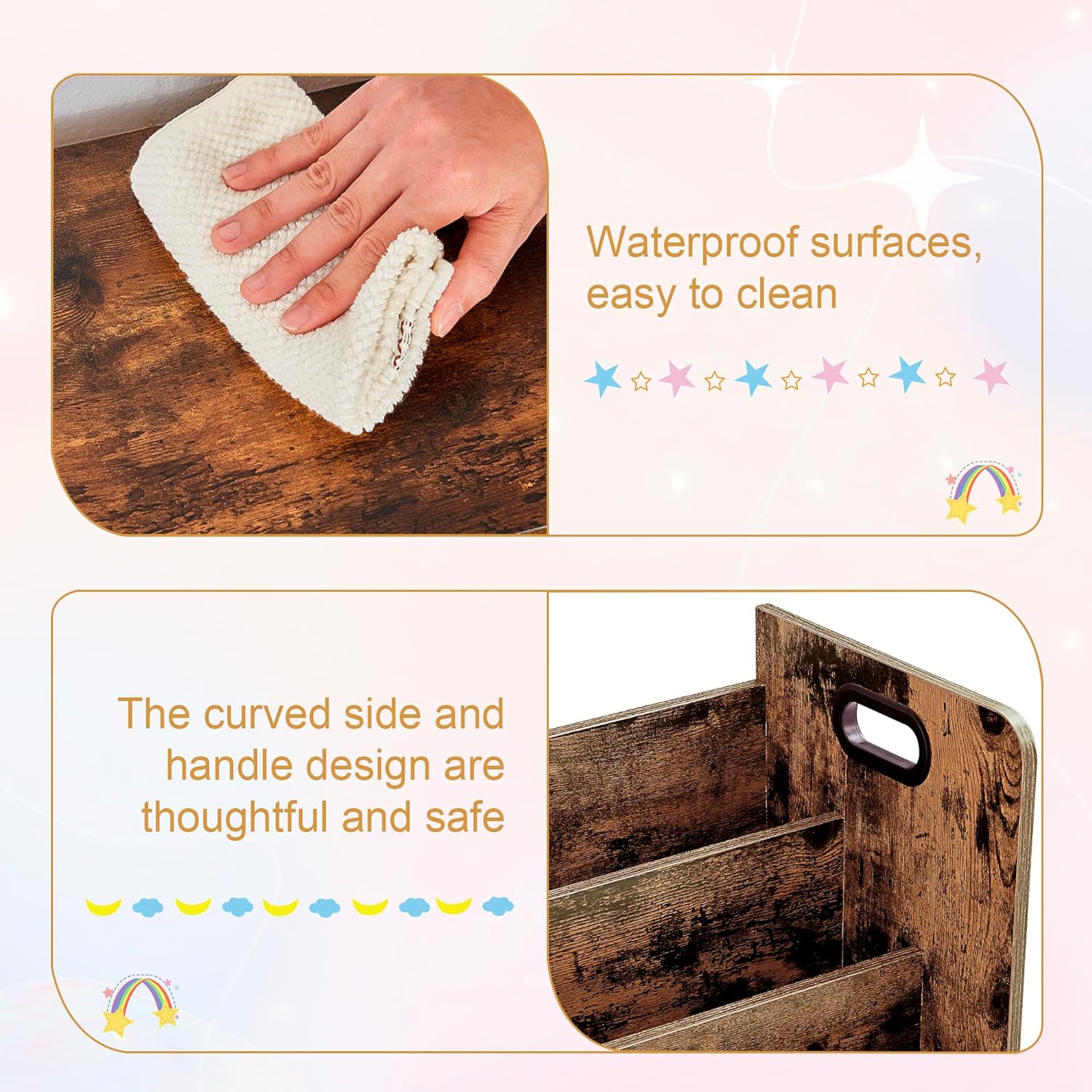 VECELO Kids Bookshelf