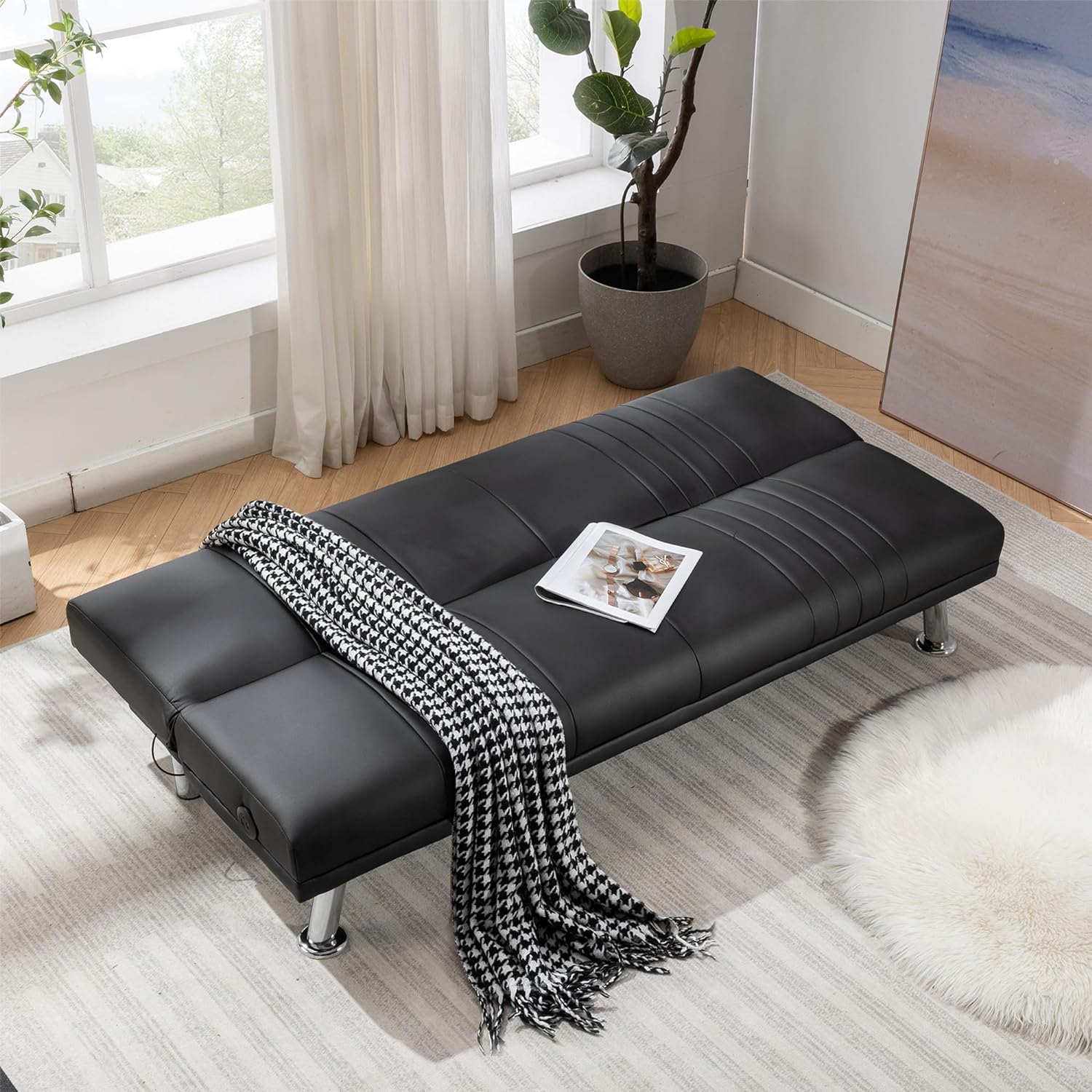 VECELO Modern Convertible Sofa Bed/Folding Sleeper Couch