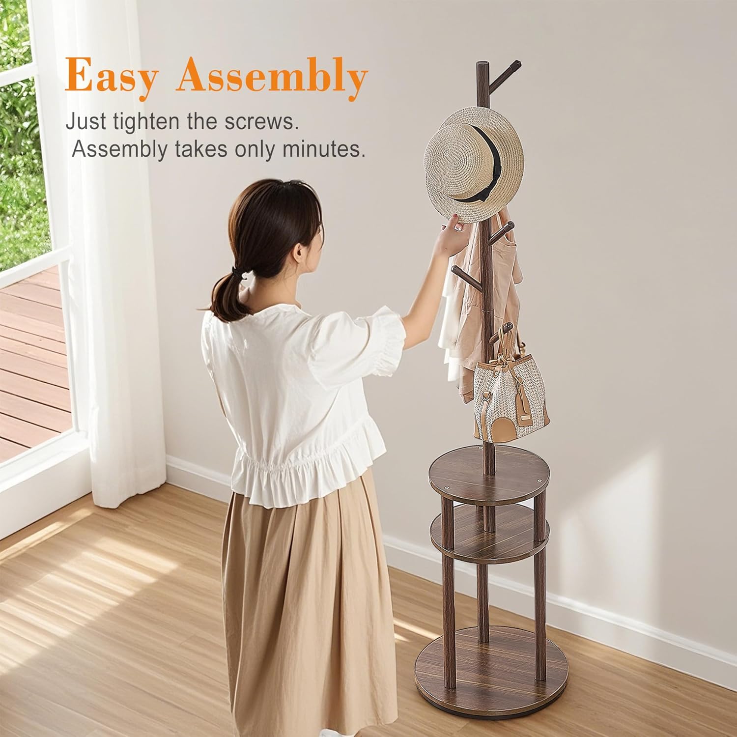 VECELO Coat Rack Freestanding