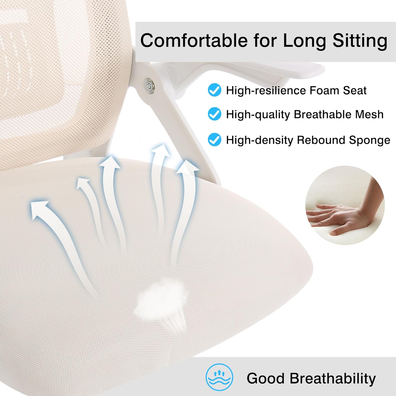 VECELO Mid-Back Swivel Ergonomic Office Chair