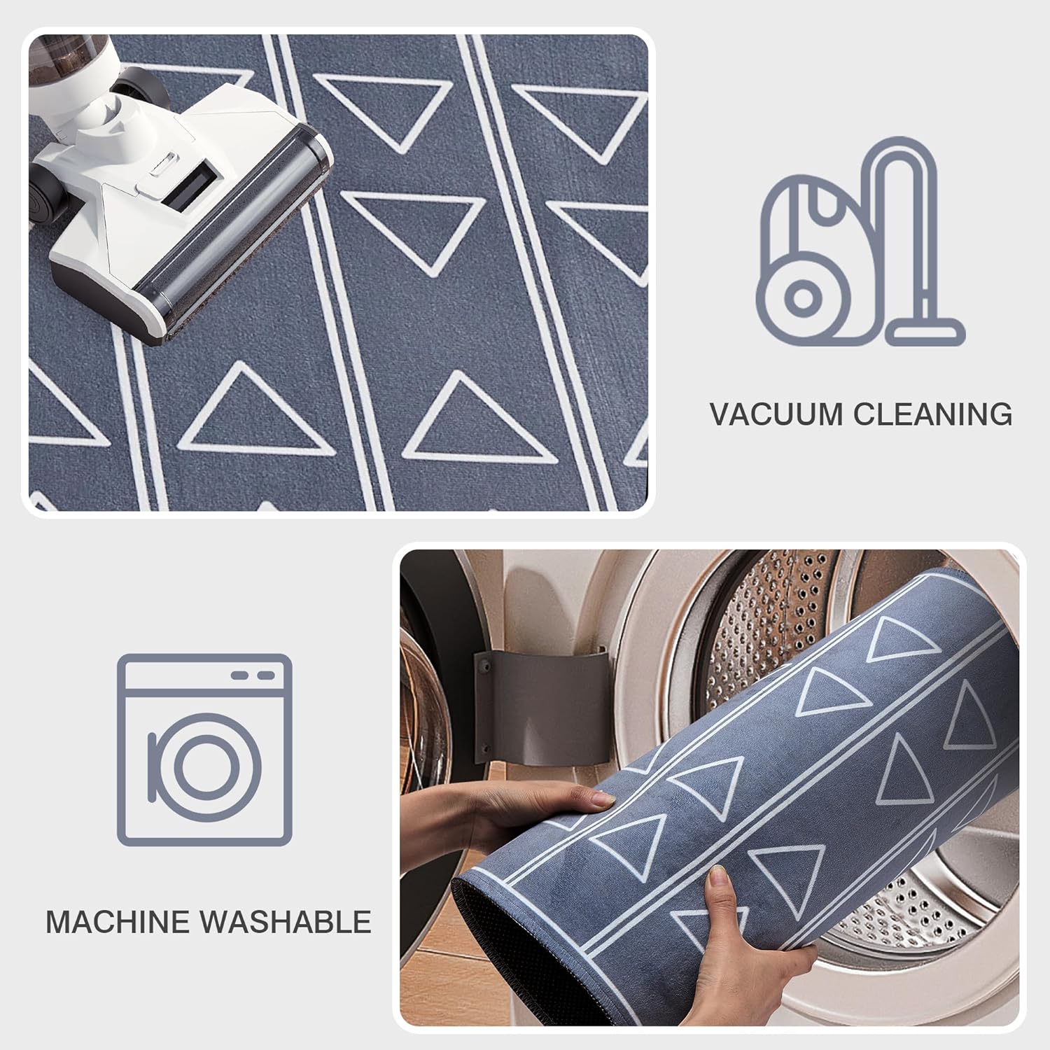 VECELO Outdoor Front Door Mat Outside Entrance, Low-Profile Welcome Mat