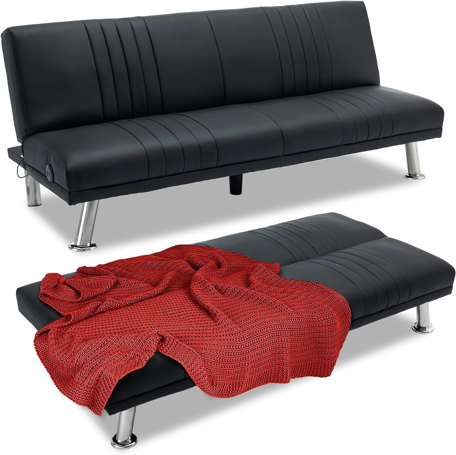 VECELO Modern Convertible Sofa Bed/Folding Sleeper Couch