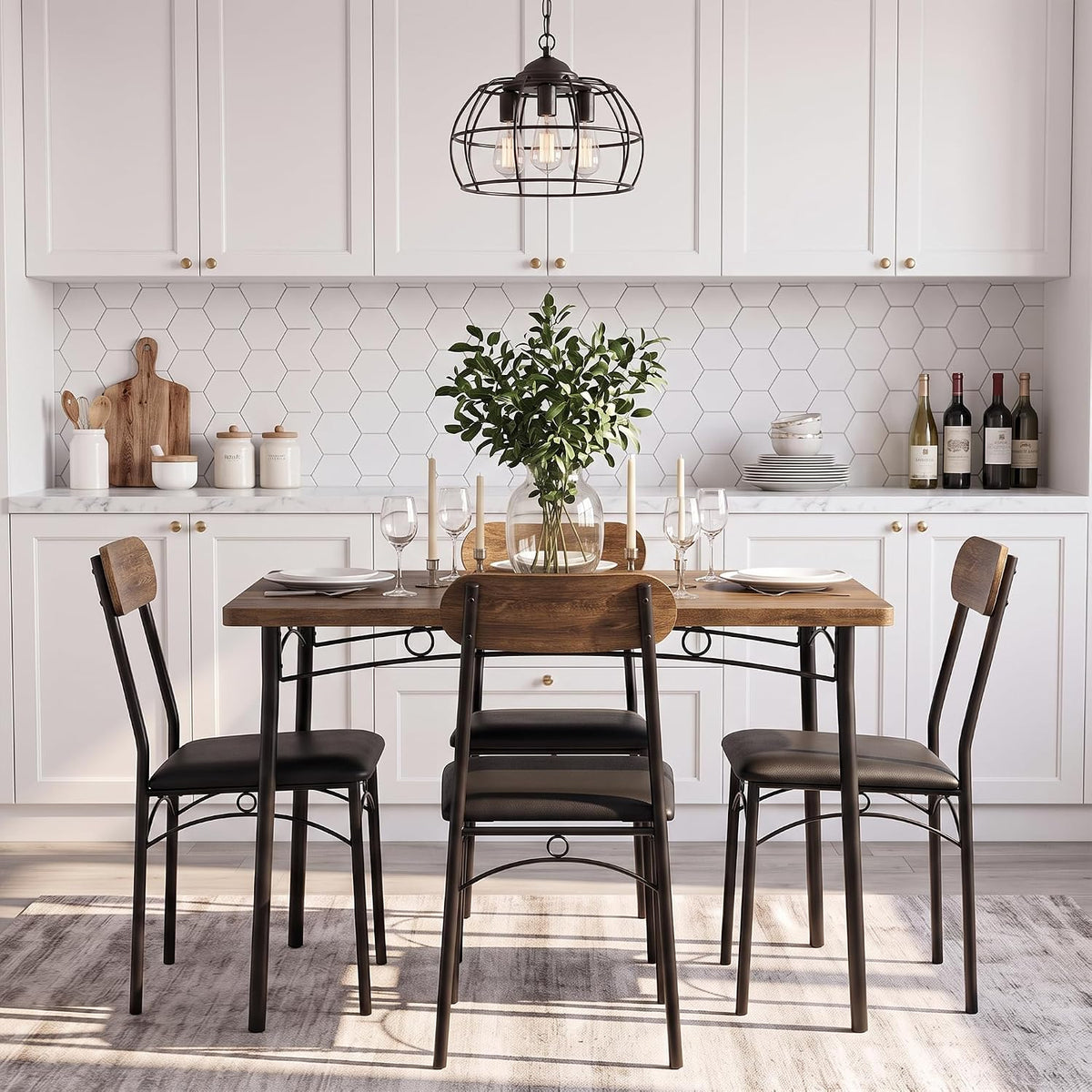 VECELO Dining Table Set