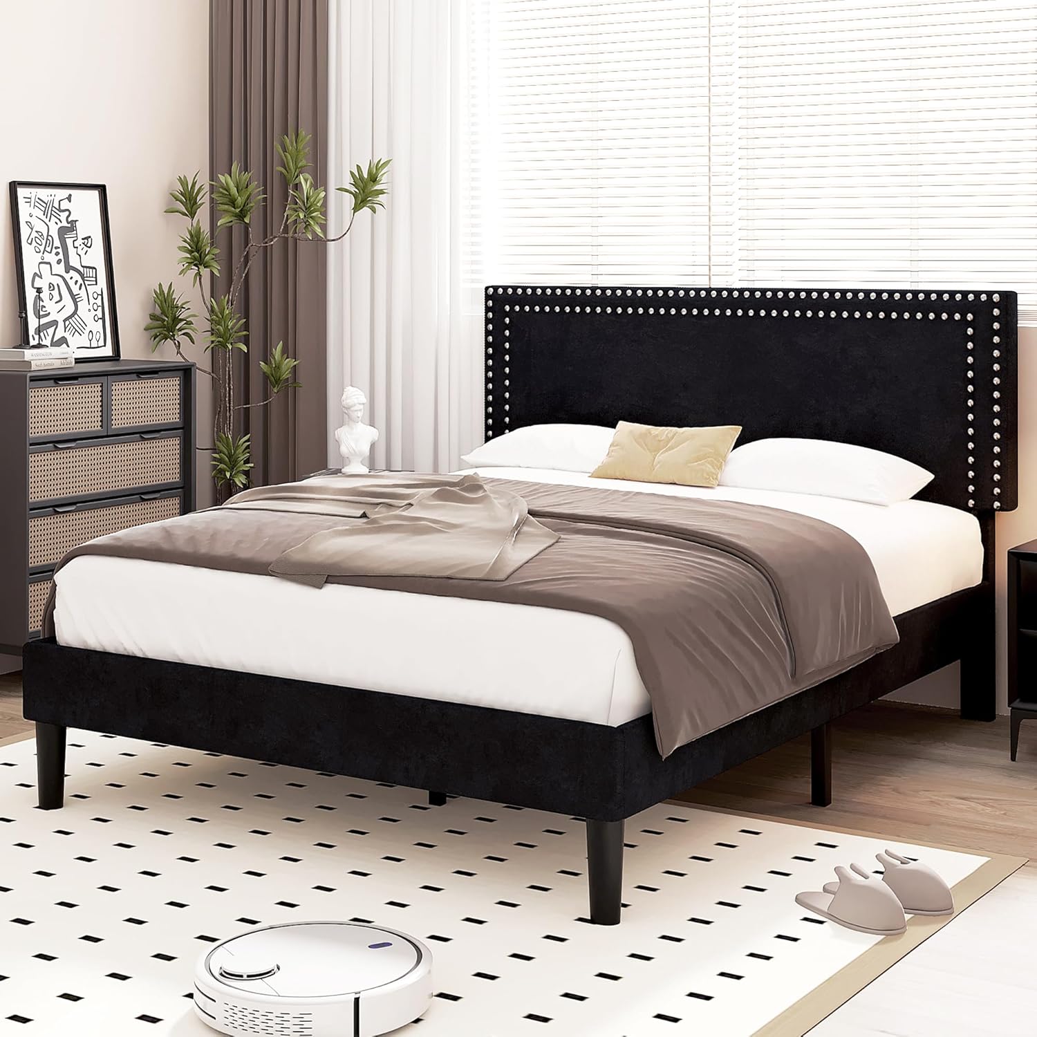 VECELO Modern Platform Bed Frame/Mattress Foundation