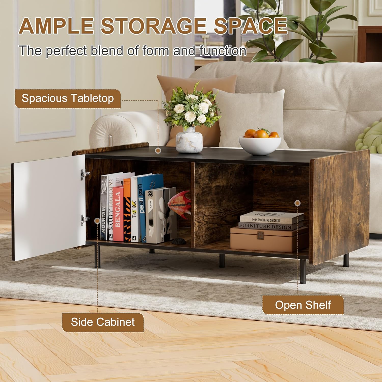 VECELO Coffee Table