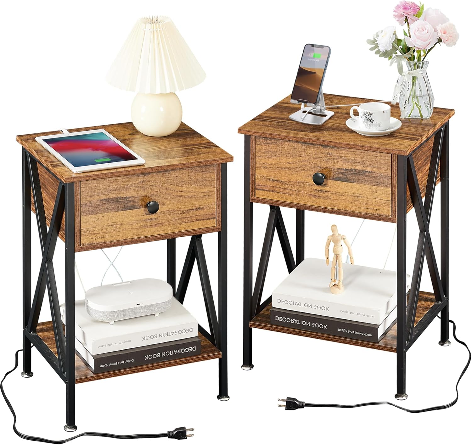 VECELO Nightstand Set of 2
