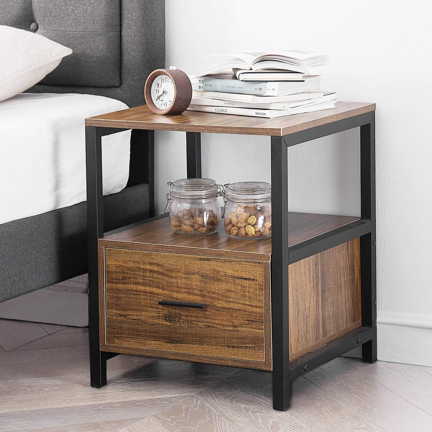 VECELO Nightstand Set of 2 with Drawer