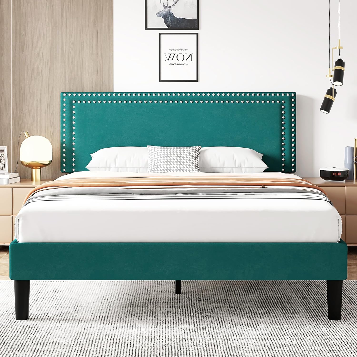 VECELO Modern Platform Bed Frame/Mattress Foundation