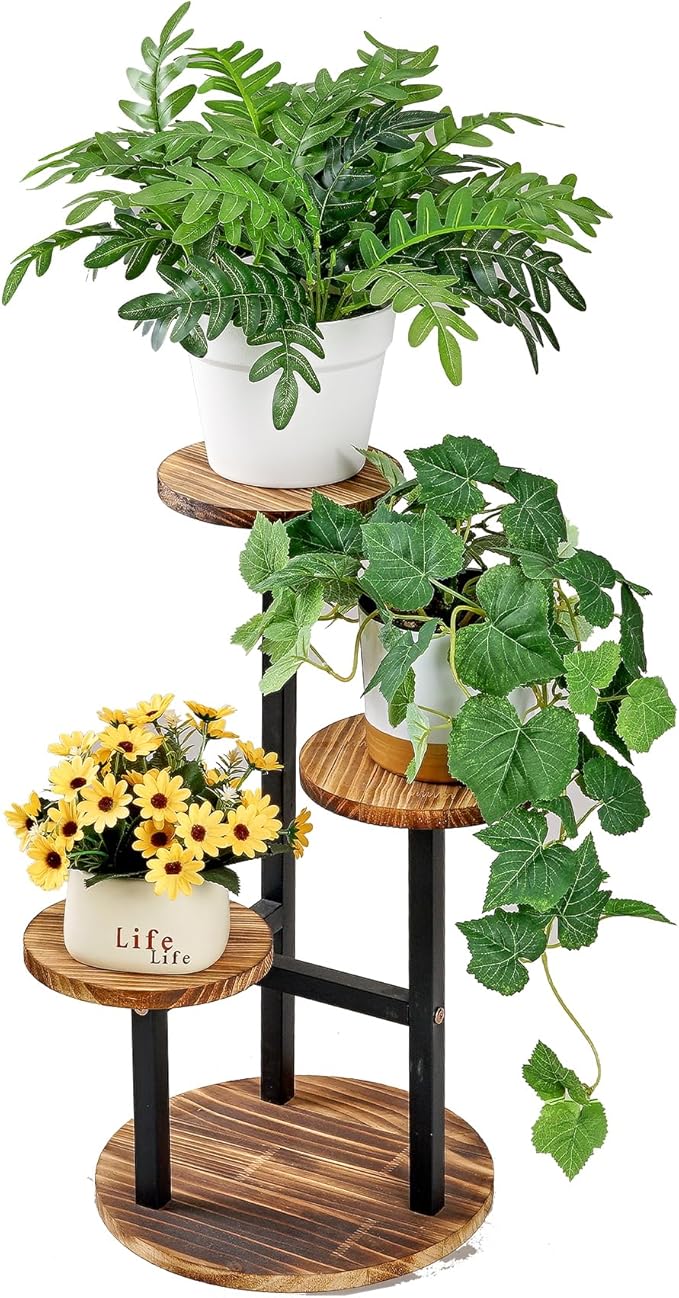VECELO 3 Tier Plant Stand Indoor Outdoor