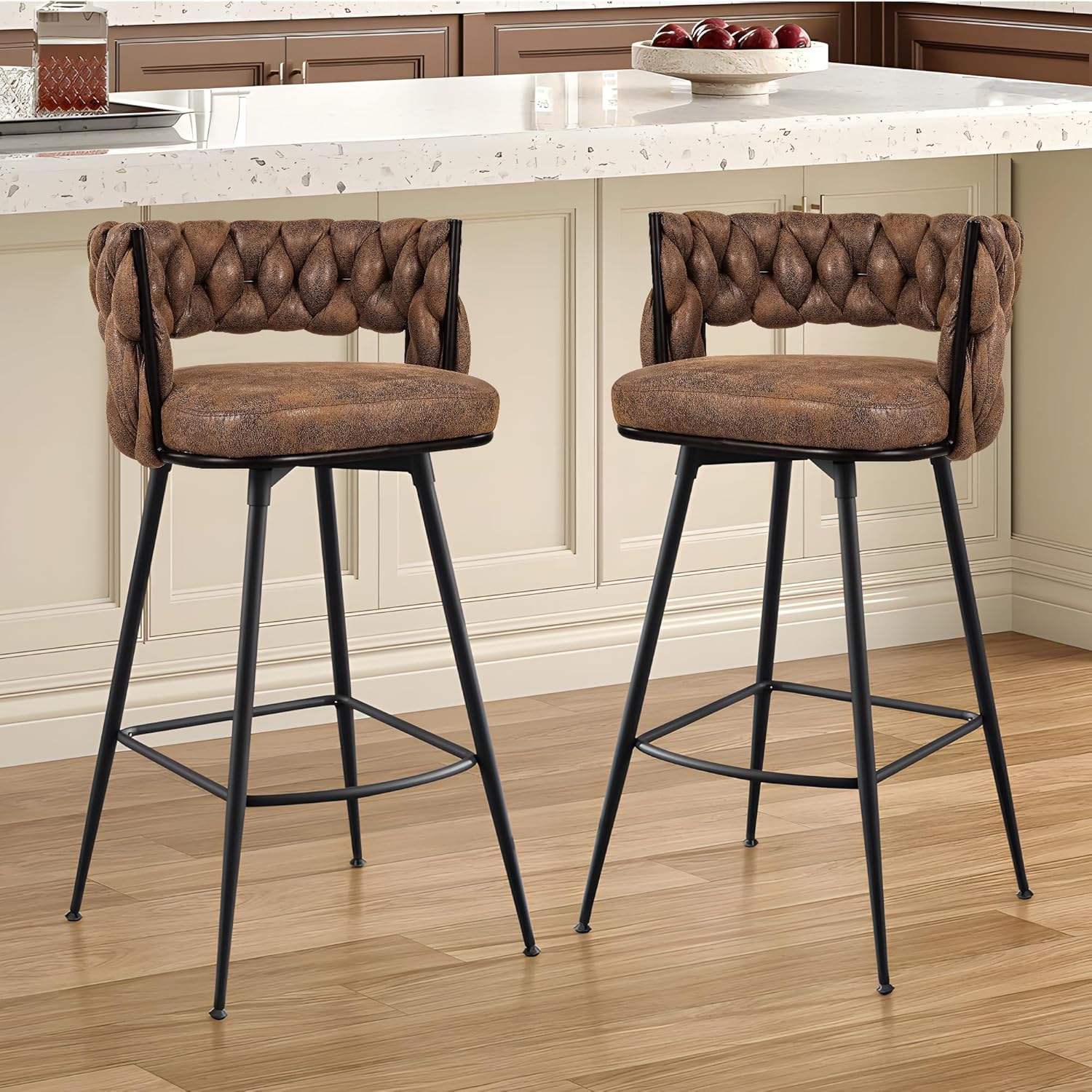 VECELO Bar Stools, Counter Height Bar Stools
