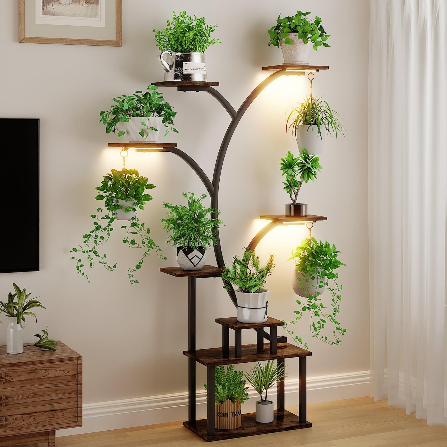 VECELO Plant Stand with Grow Light