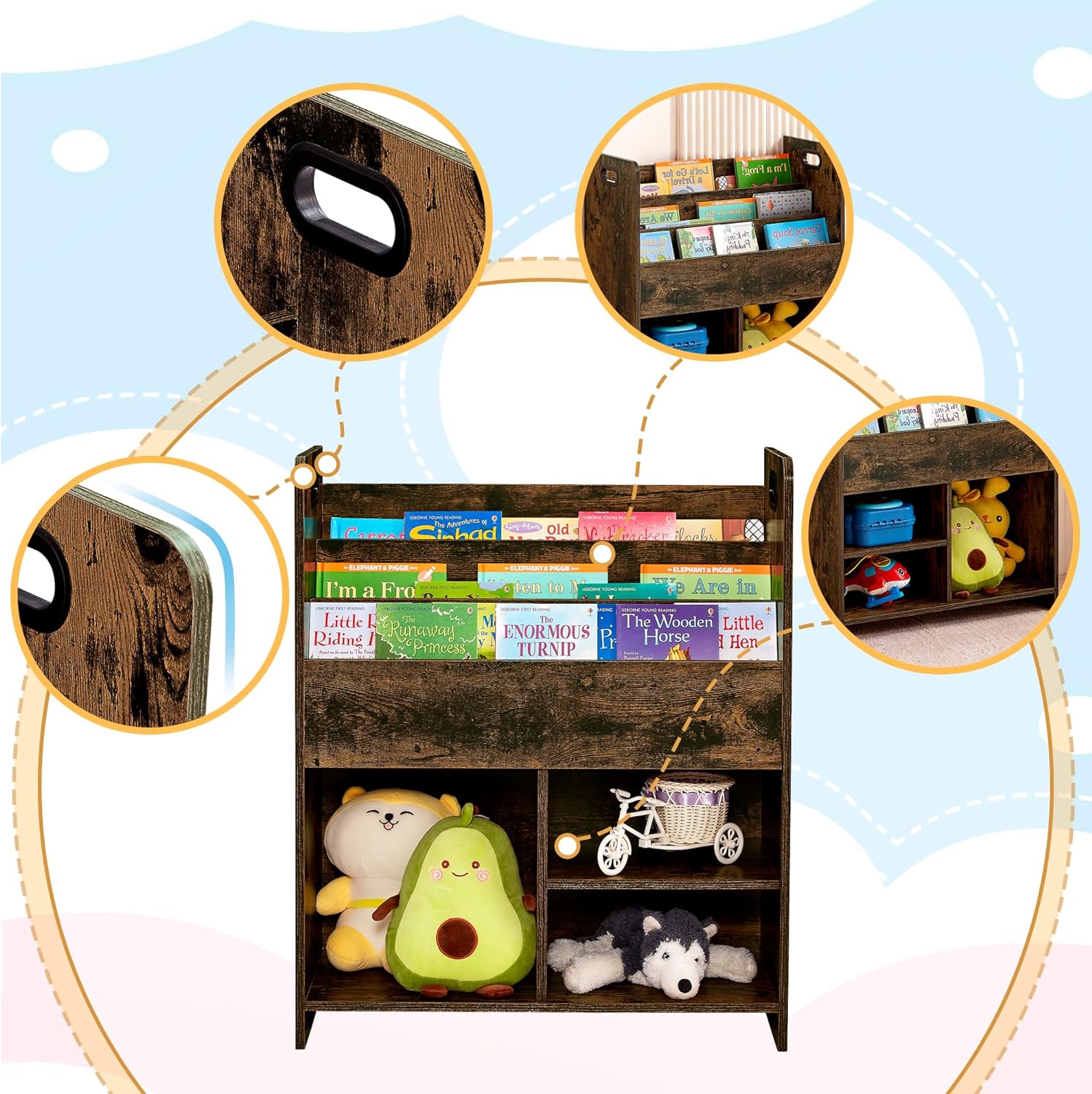 VECELO Kids Bookshelf