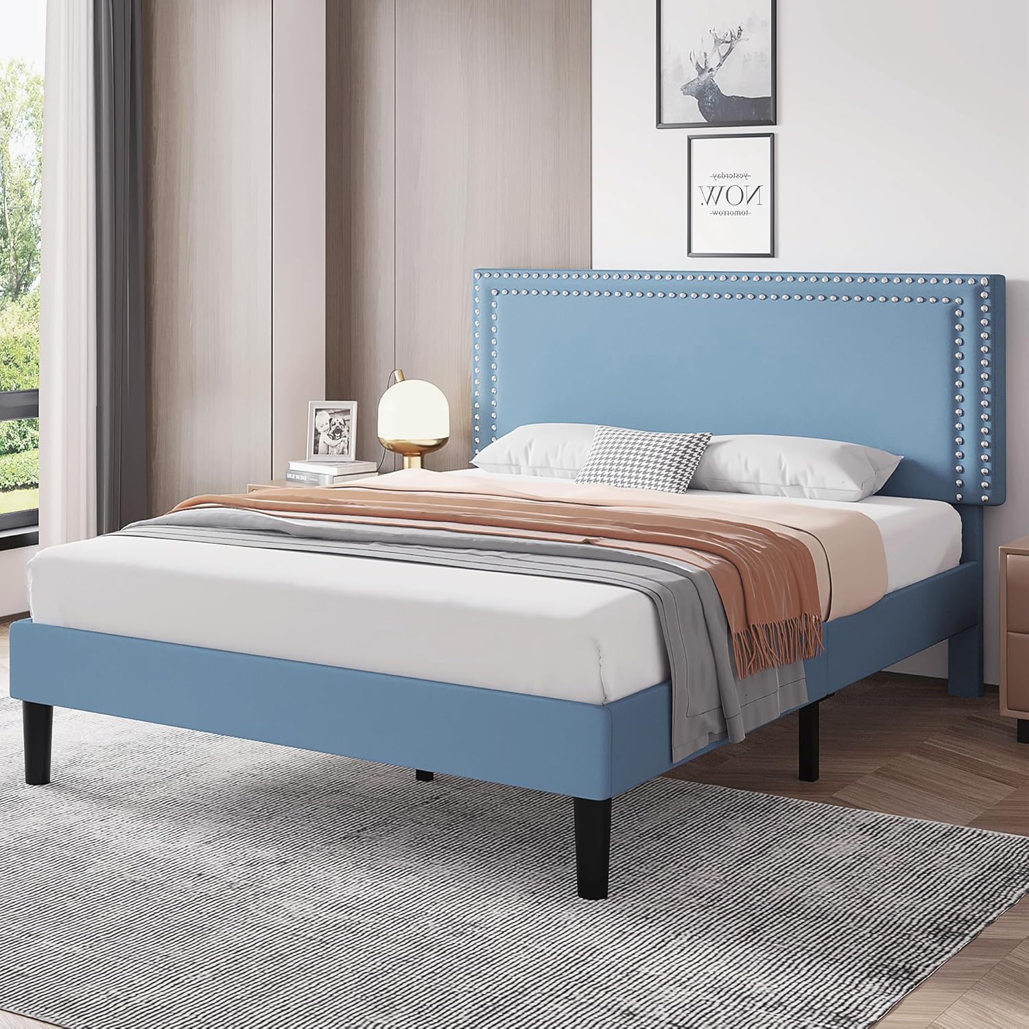 VECELO Modern Platform Bed Frame/Mattress Foundation