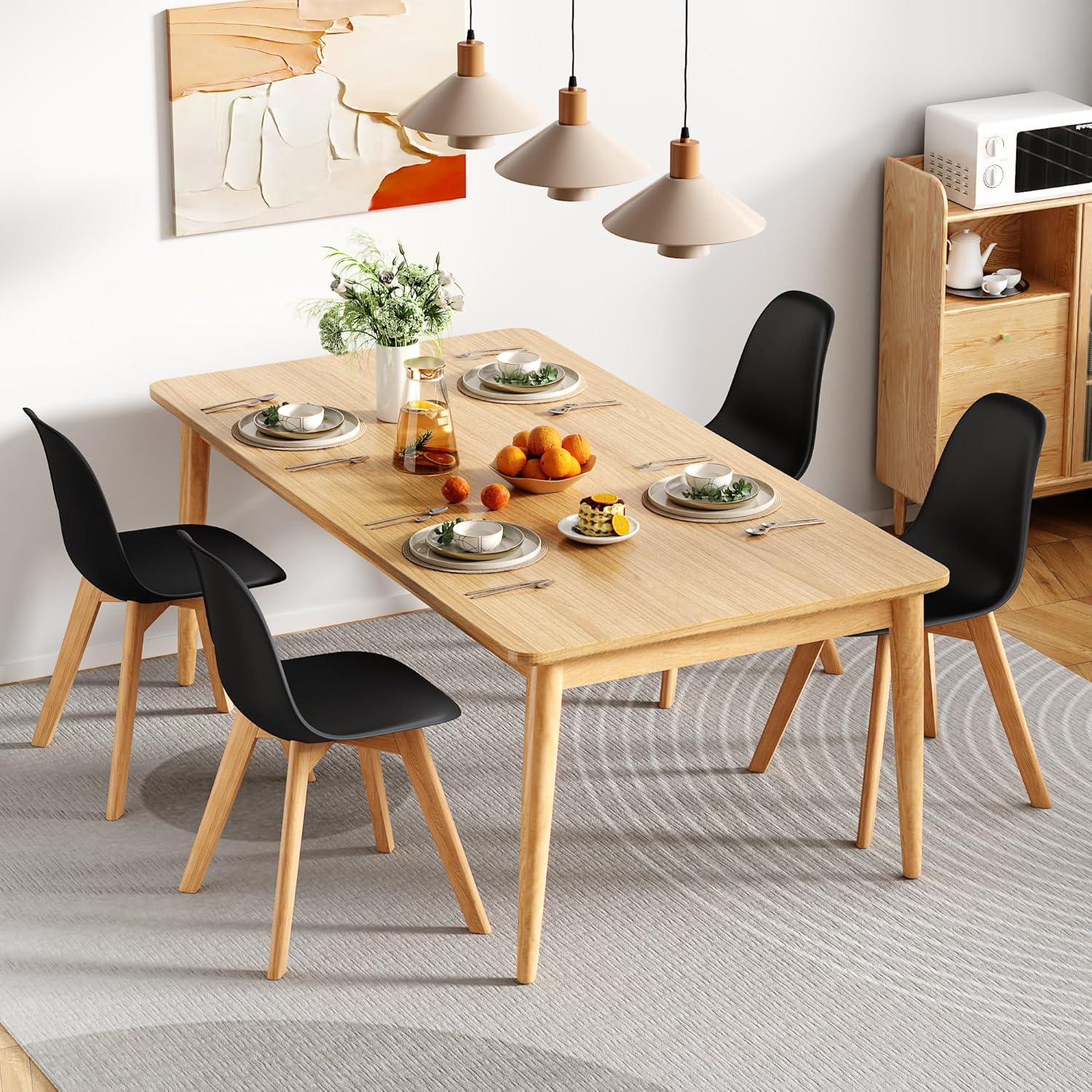 VECELO Dining Chairs Set of 4
