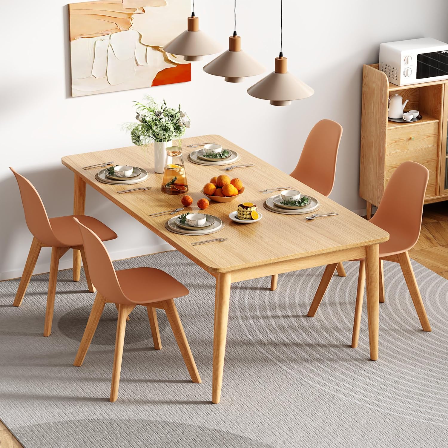 VECELO Dining Chairs Set of 4