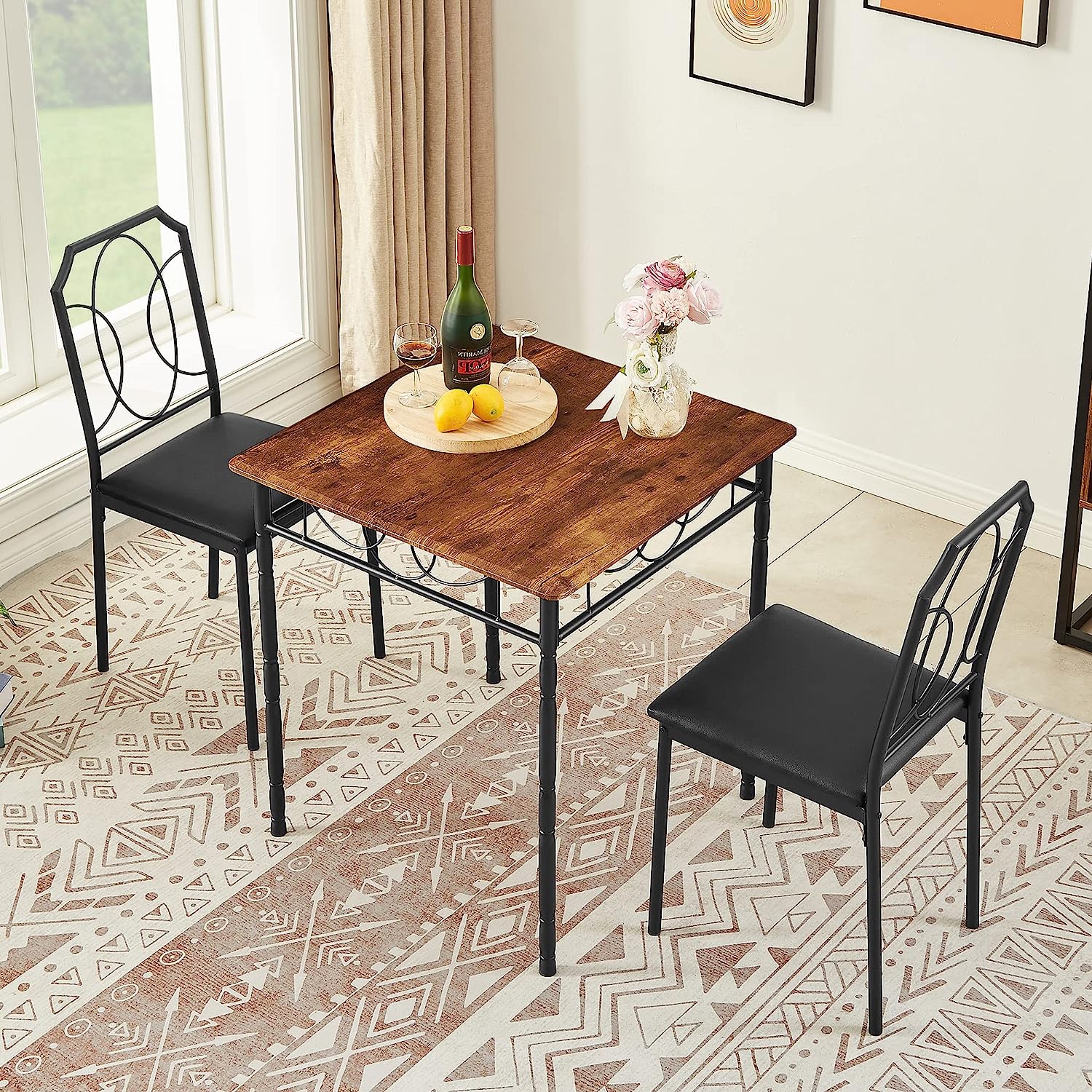 VECELO Modern 5 Pieces Dining Table Set
