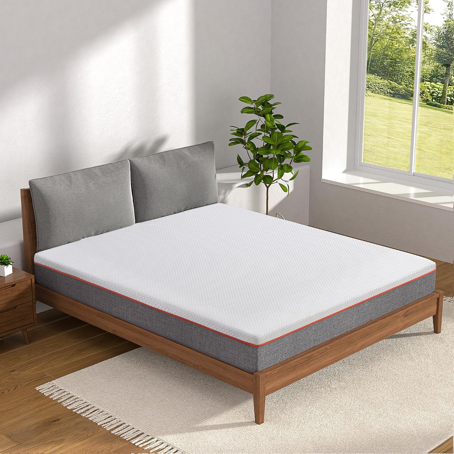 VECELO Charcoal Infused Memory Foam Twin/Full/Queen/King Mattress In